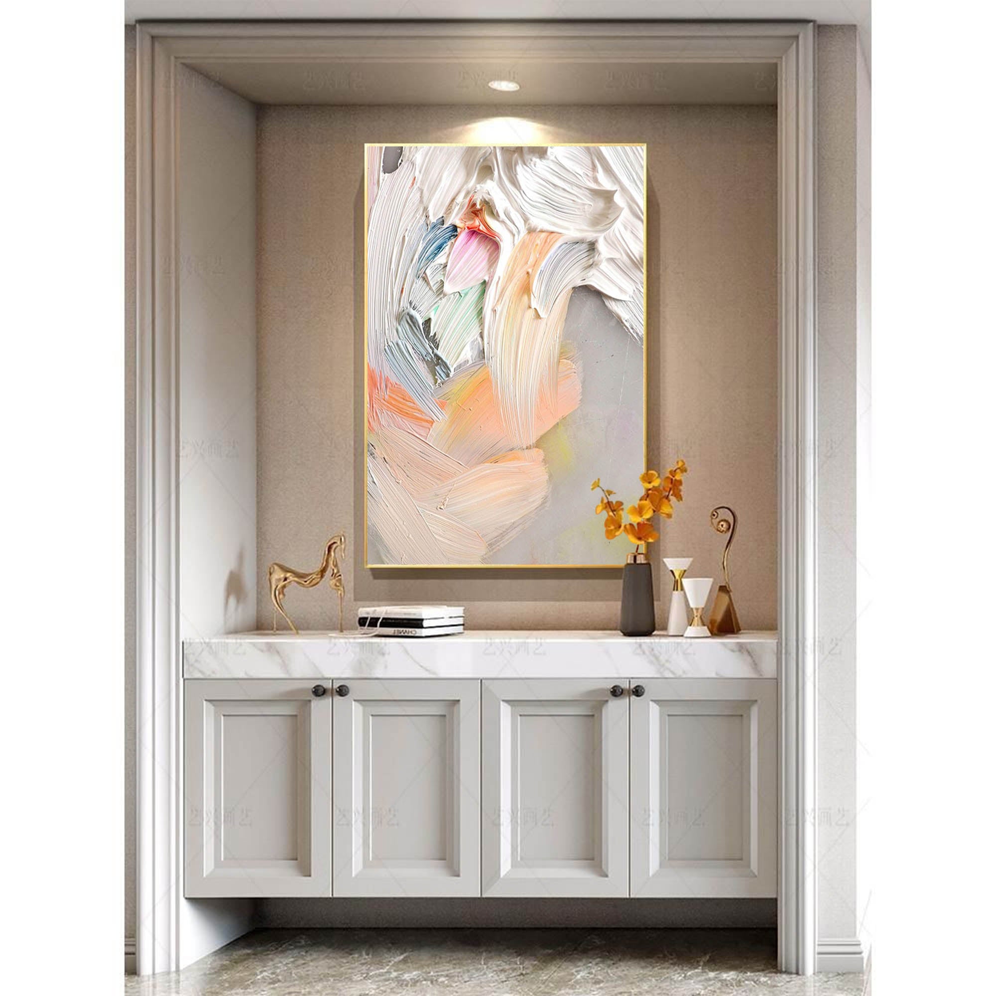 Abstract Colorful oil Painting On Canvas Modern Vibrant Wall Art Living Room Wall Home Decor