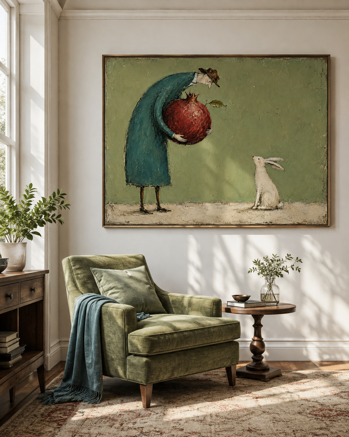 Healing Fairy Tale Illustration Canvas Art Modern Vintage Home Decor Painting