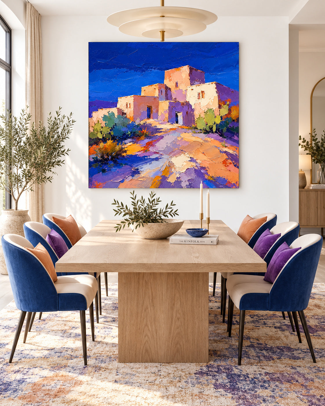 Textured Impressionist Landscape Painting With High Saturation Colors