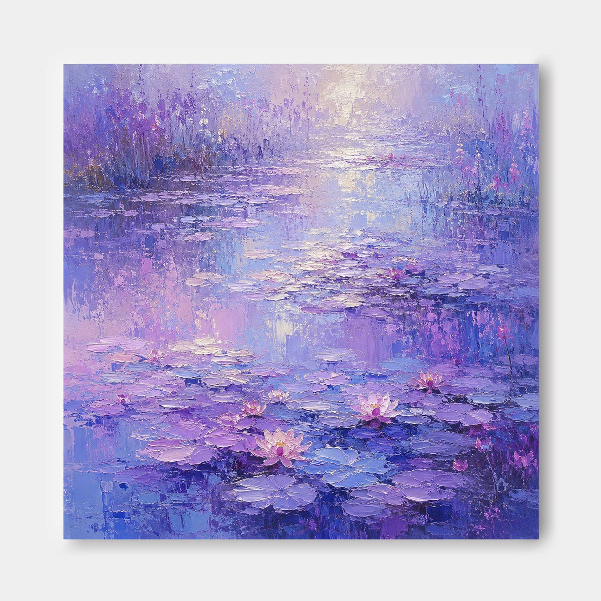 Modern Impressionist Floral Art With Dreamy Violet Tones