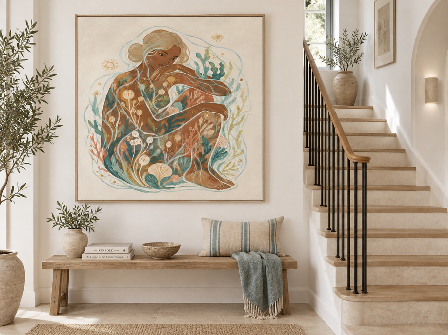 Bohemian Wall Art For Bedroom Living Room Earth Tones