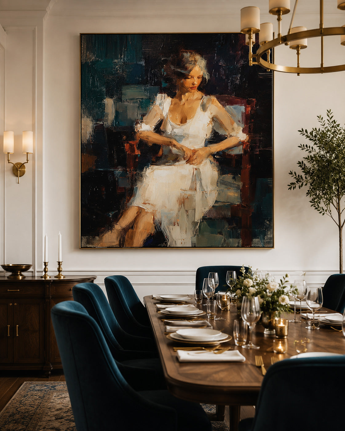 Original Expressive Figure Painting With Rich Texture For Modern Home Gallery