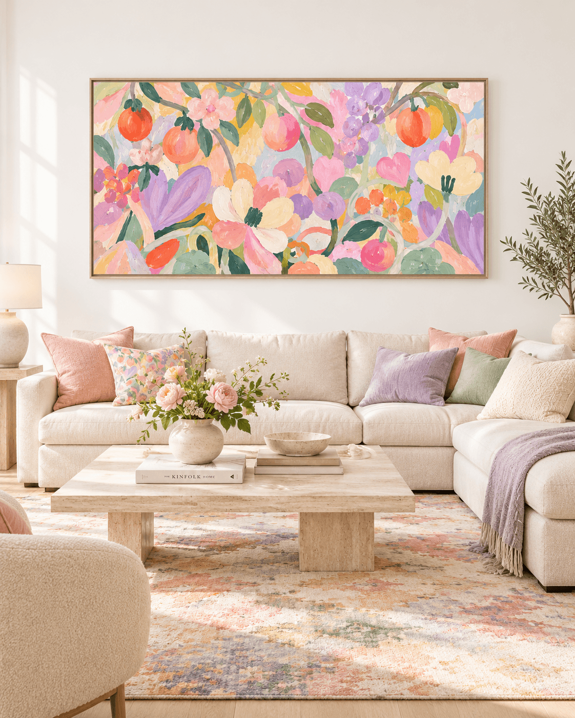 Hand-Painted Abstract Art With Macaron Tones For A Bright And Cheerful Vibe