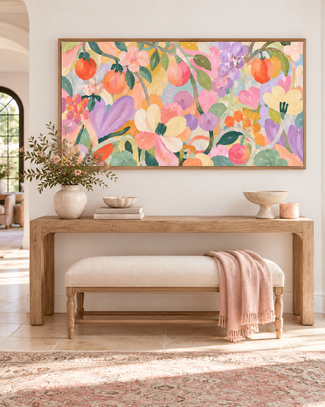 Hand-Painted Abstract Art With Macaron Tones For A Bright And Cheerful Vibe