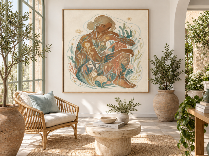 Bohemian Wall Art For Bedroom Living Room Earth Tones