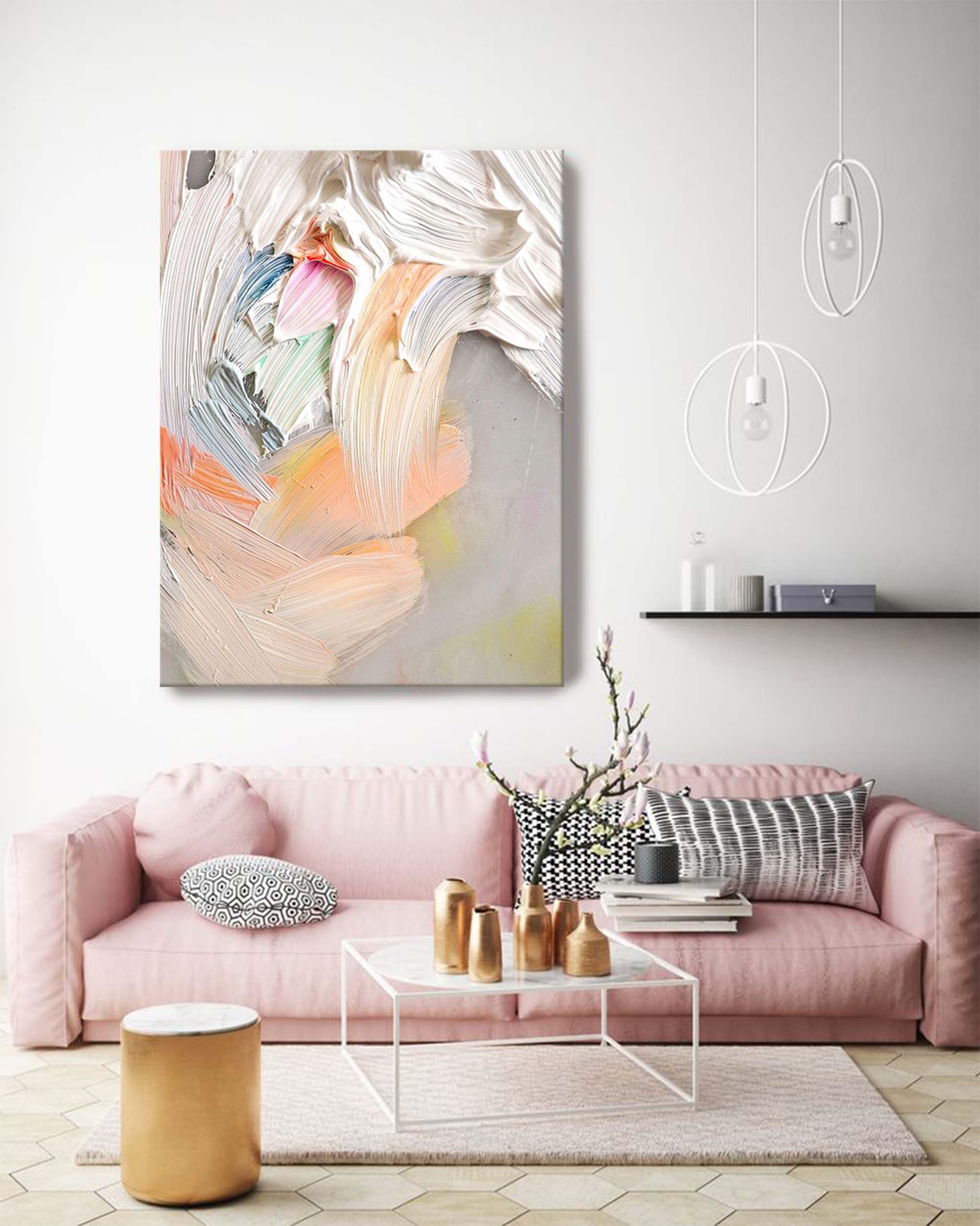 Abstract Colorful oil Painting On Canvas Modern Vibrant Wall Art Living Room Wall Home Decor
