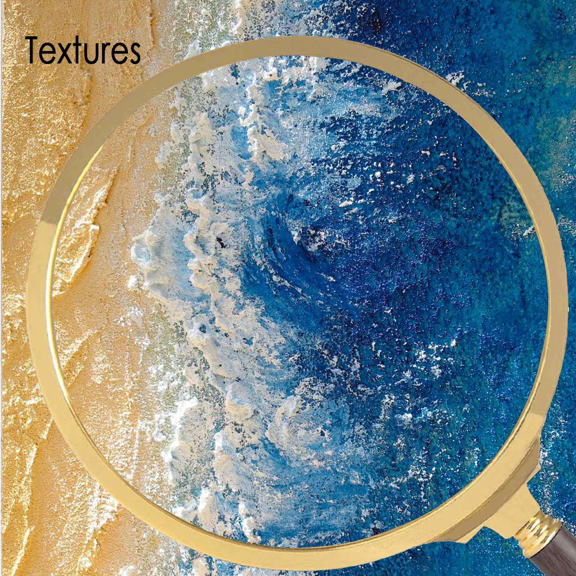 Acrylic Textured Beach And Ocean Painting Framed Large Blue Ocean Wall Art For Living Room