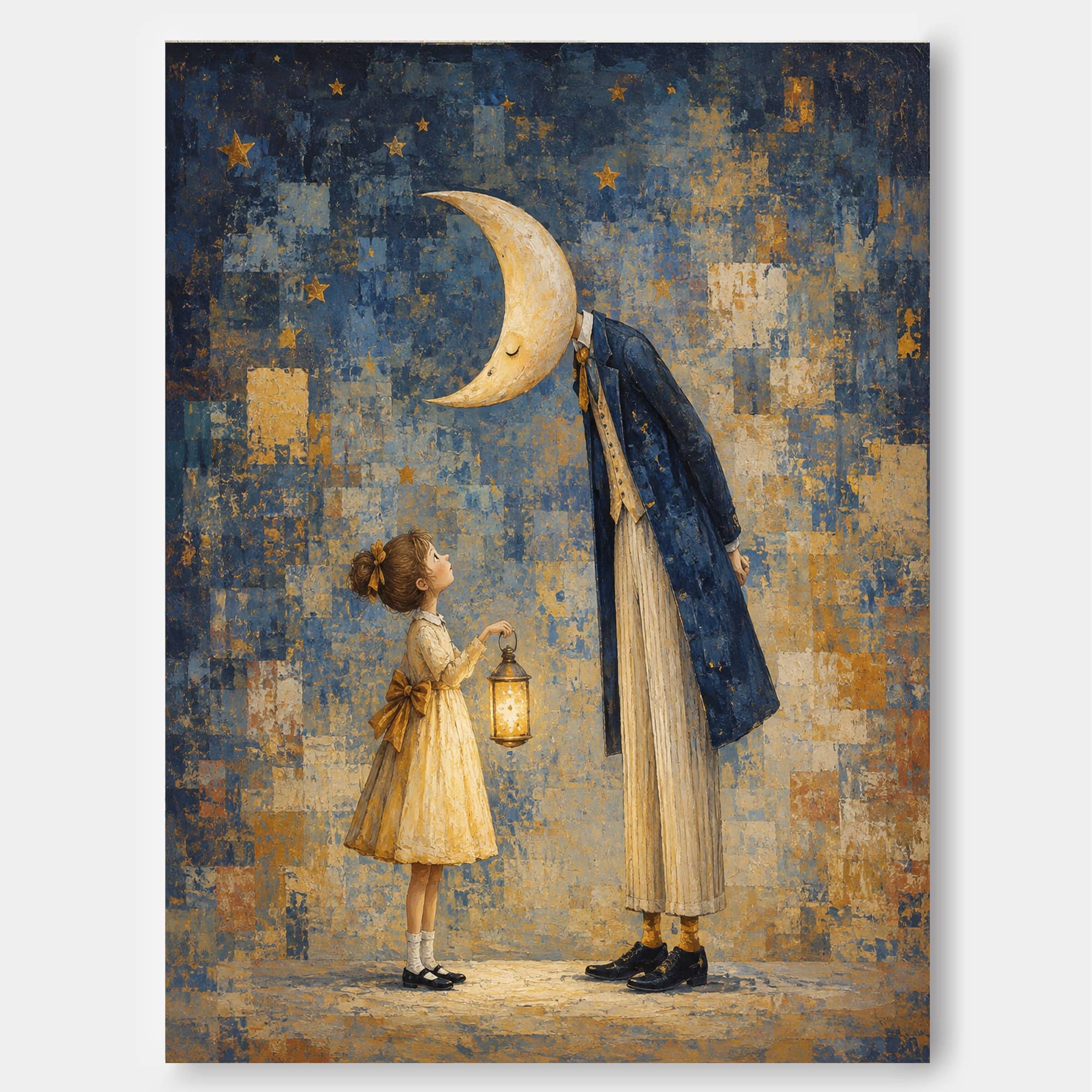 Abstract Surrealist Painting Modern Fantasy Art With Textured Background Original Canvas