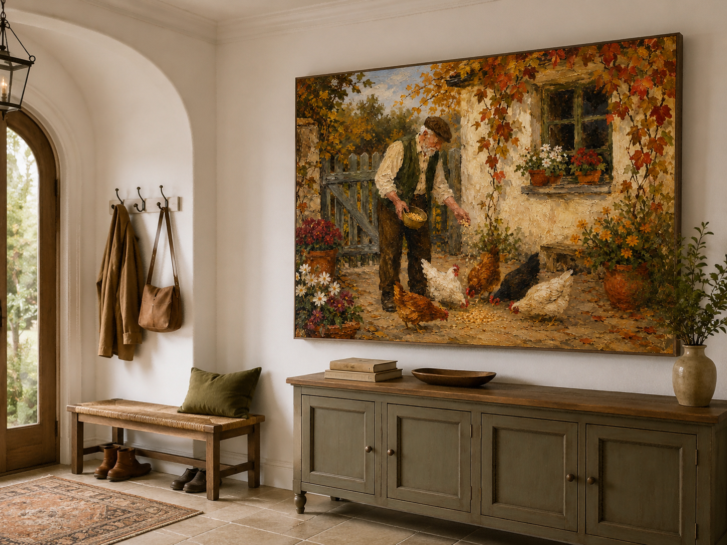 Pastoral Realism Oil Painting Autumn Harvest Theme Home Decor Gift