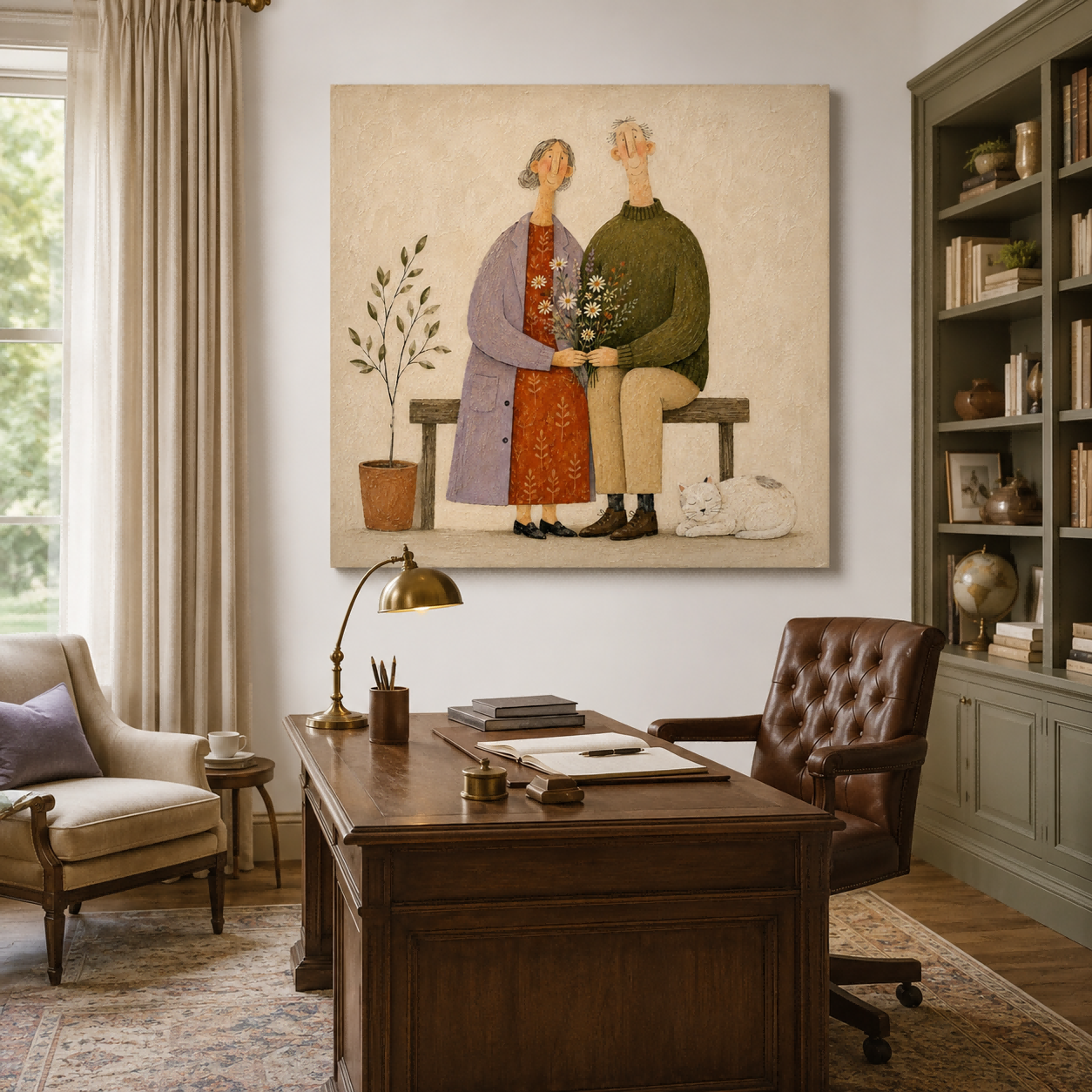 Vintage Style Canvas Art Of Romantic Senior Portrait Ideal For Anniversary Gift