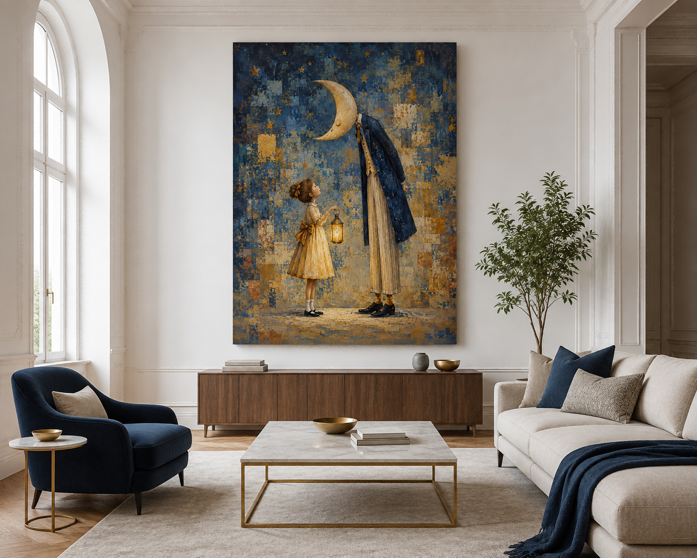 Abstract Surrealist Painting Modern Fantasy Art With Textured Background Original Canvas