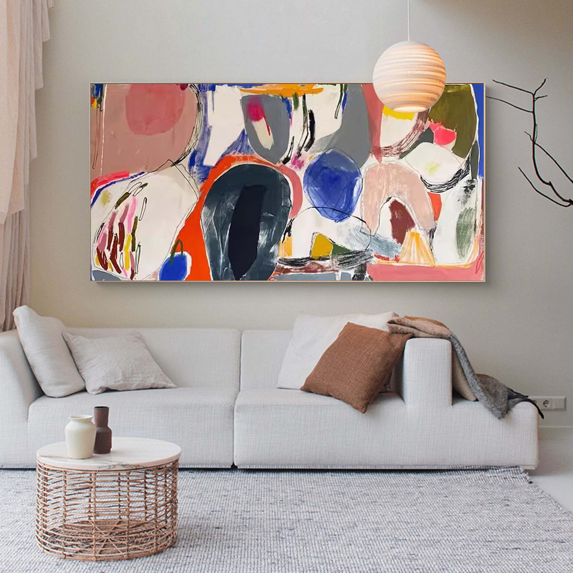 Large Graffiti Colorful Abstract Painting On Canvas Contemporary Acrylic Painting Modern Wall Art Home Decor