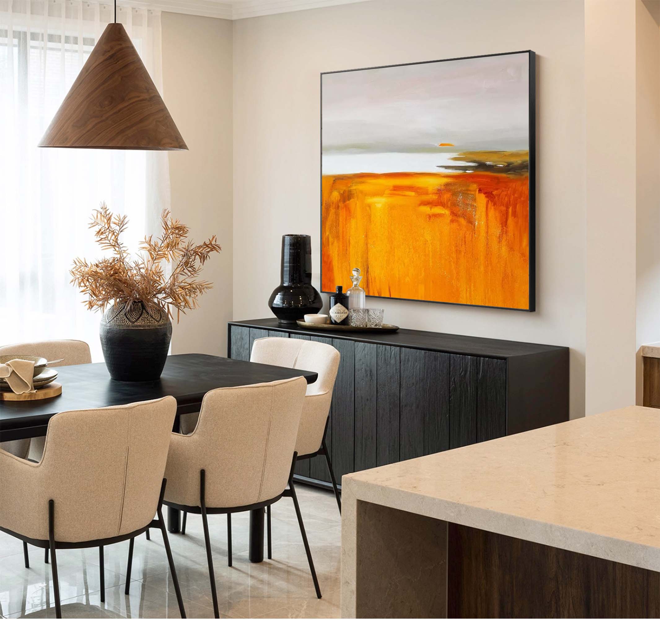 Original Abstract Simple Oil Painting Abstract Acrylic Painting Large Landscape Wall Art Modern Living Room Art