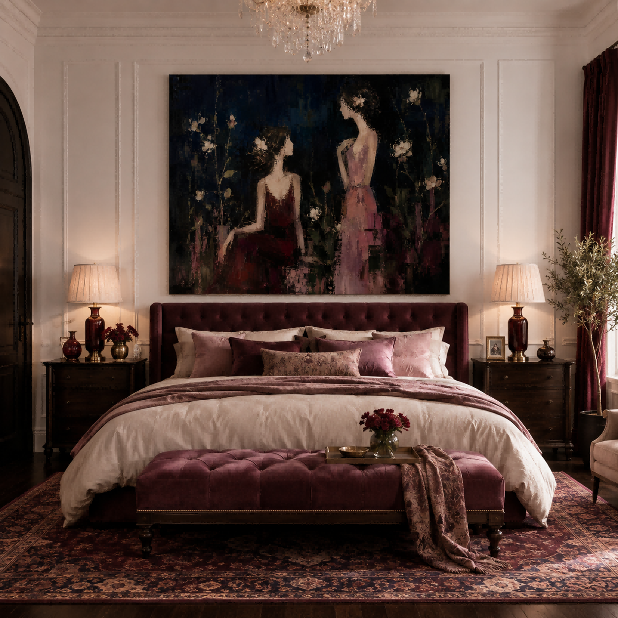 Abstract Expressionist Canvas Art With Rich Texture And Dark Romantic Tones