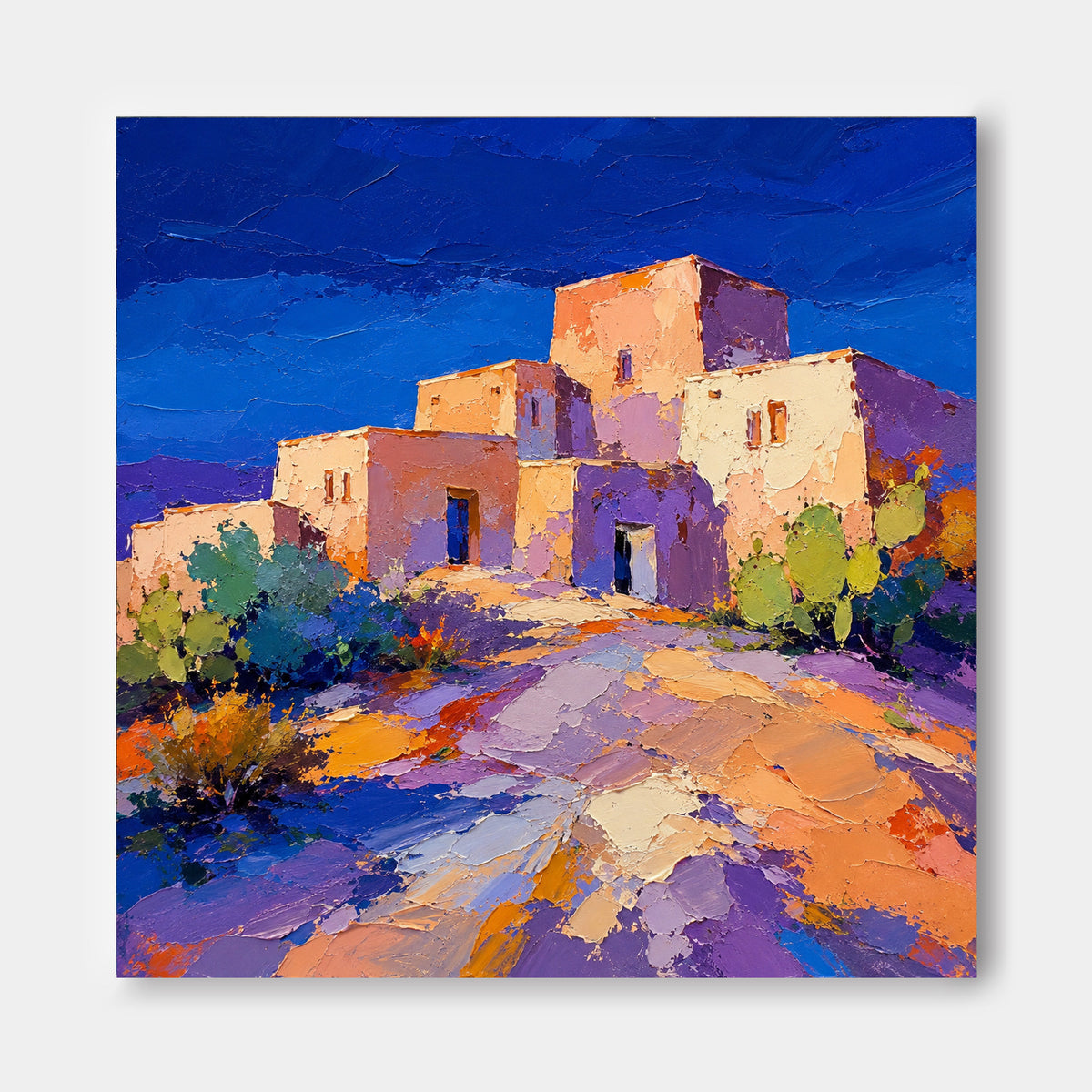 Textured Impressionist Landscape Painting With High Saturation Colors
