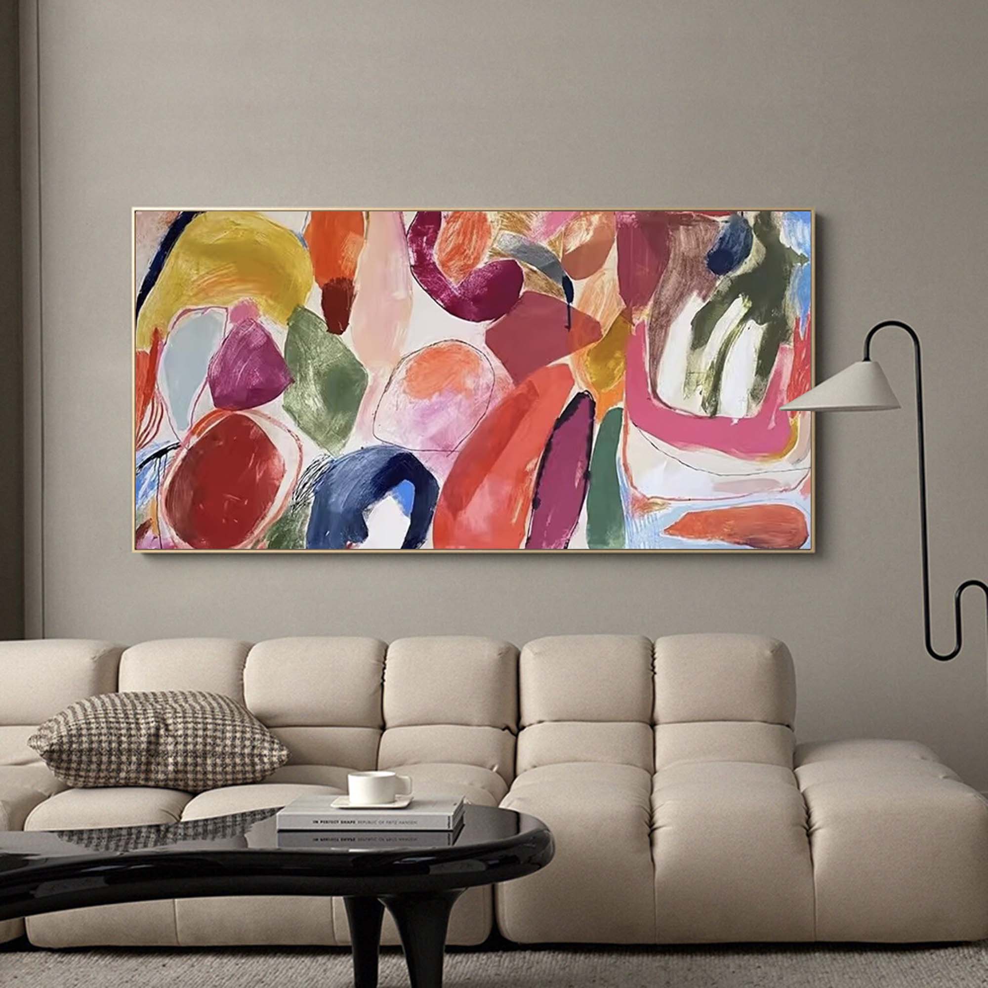 Colorful Original Abstract Painting On Canvas Modern Acrylic Painting Large Wall Art Home Decor