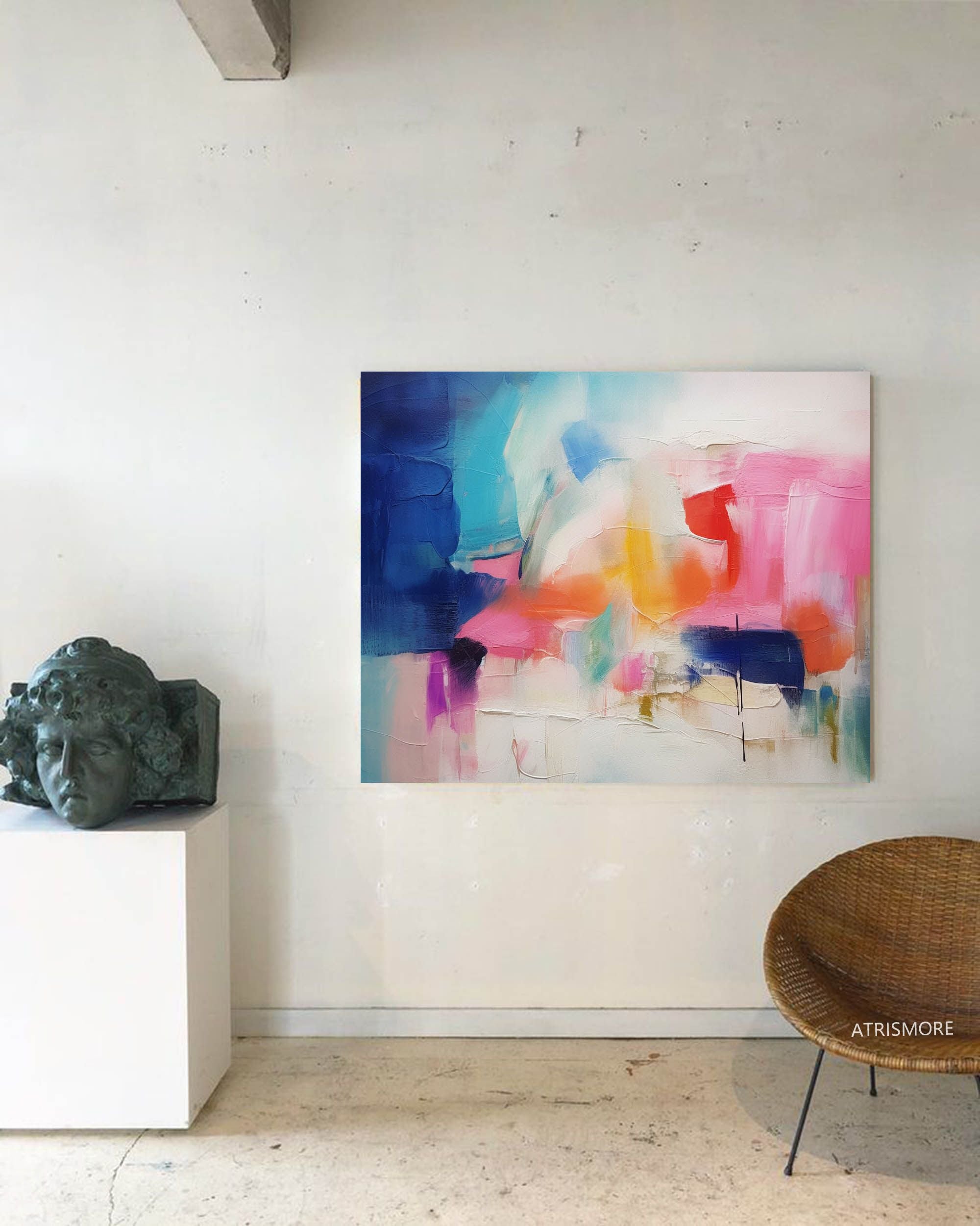Large Wall Art Original Colorful Abstract Oil Painting On Canvas Modern Oil Painting Home Decoration