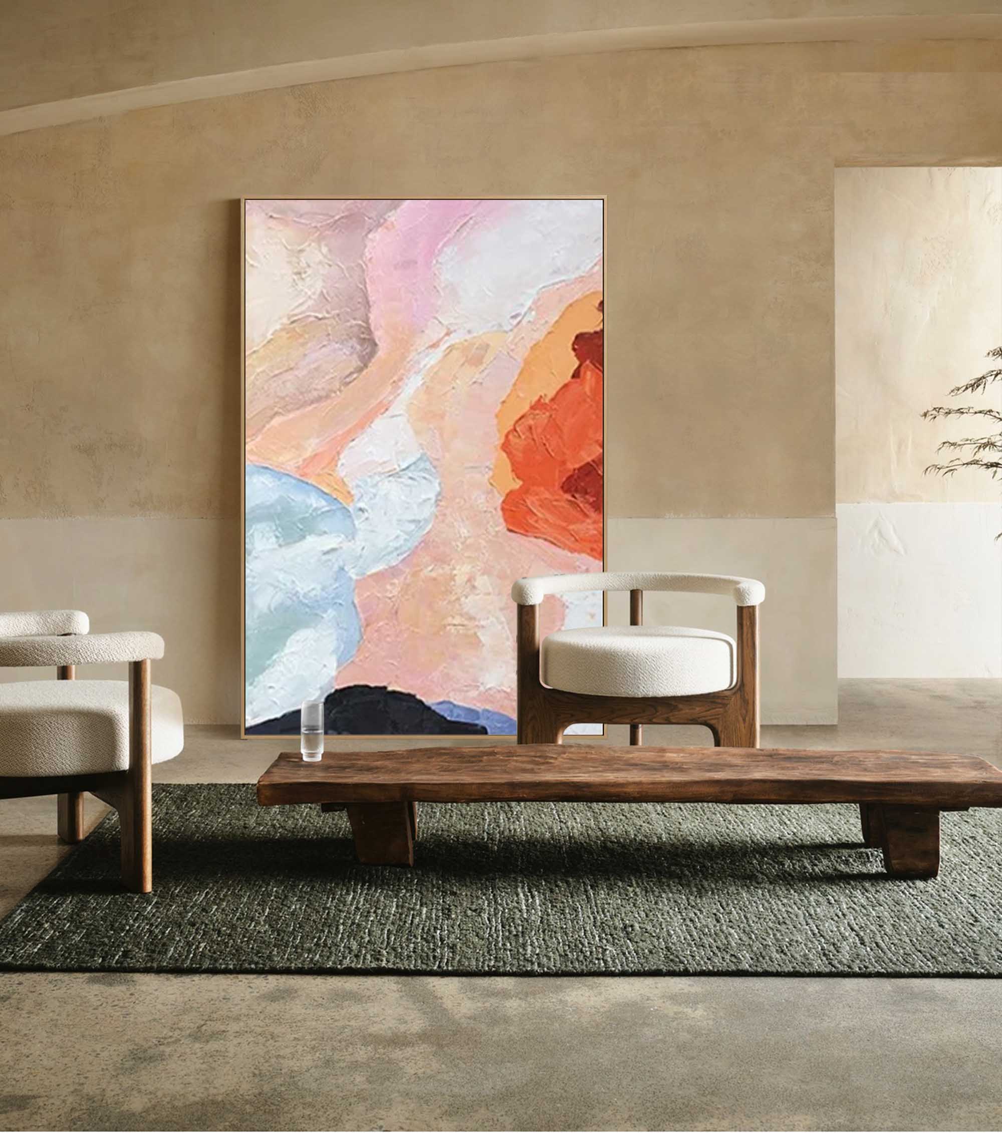 Minimalist Painting On Canvas Abstract Large Acrylic Painting Modern Wall Art For Living Room