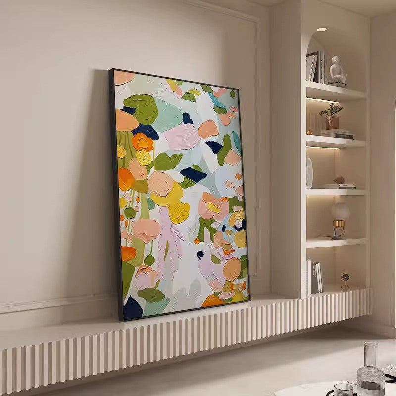 colorful Abstract Oil Painting On Canvas Modern Wall Art Large Original Textured Acrylic Painting For Home Decor