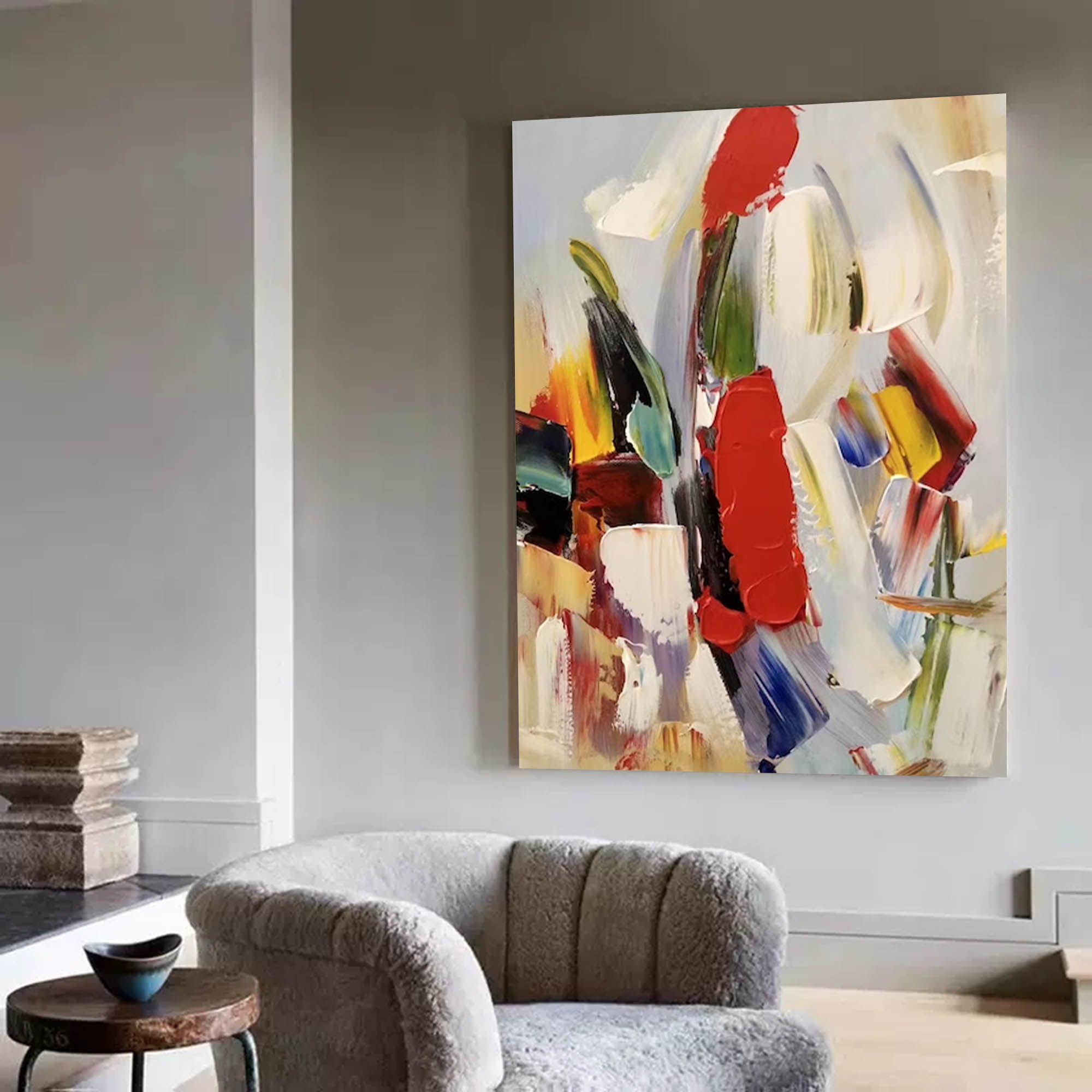 Large Abstract Textured Canvas Oil Painting Modern Acrylic Painting Original Wall Art Home Decor