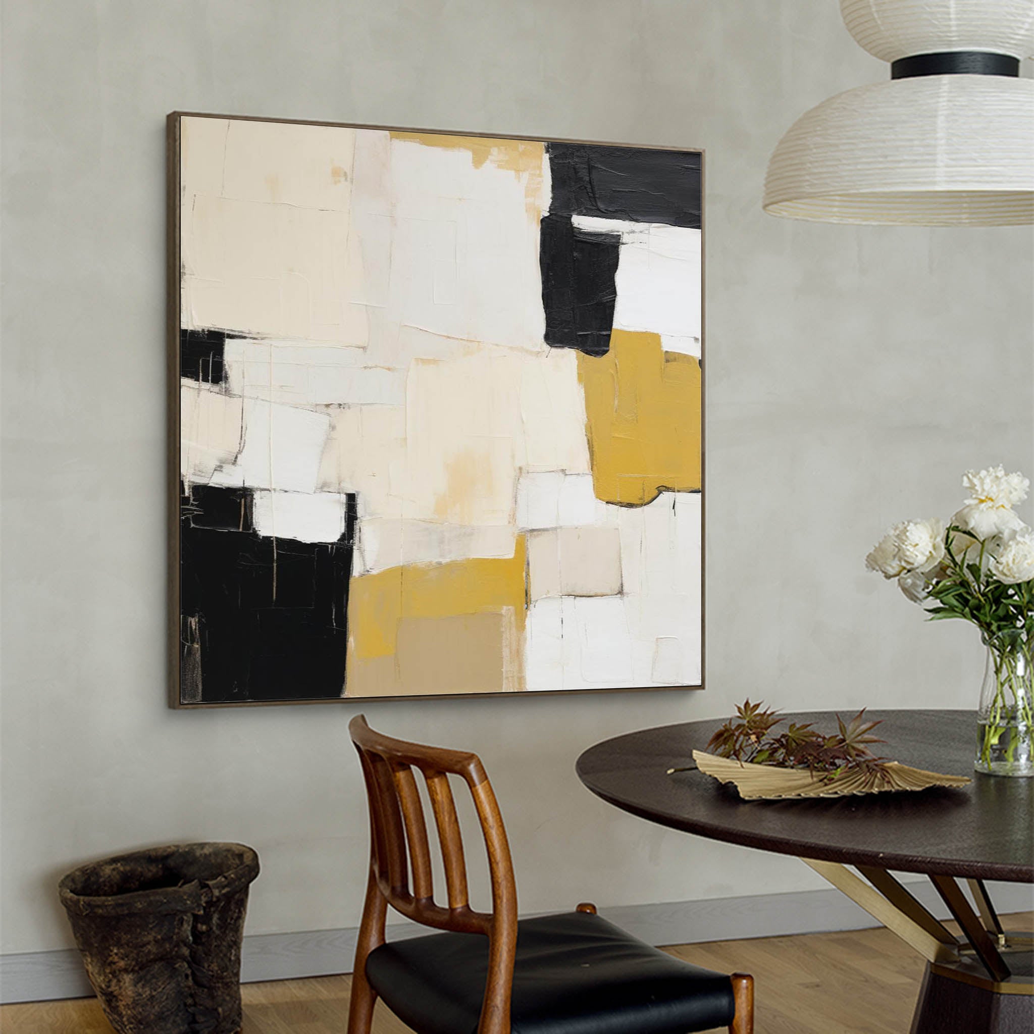 Large Acrylic Painting On Canvas Abstract Oil Painting Farme Original Modern Wall Art Home Decor