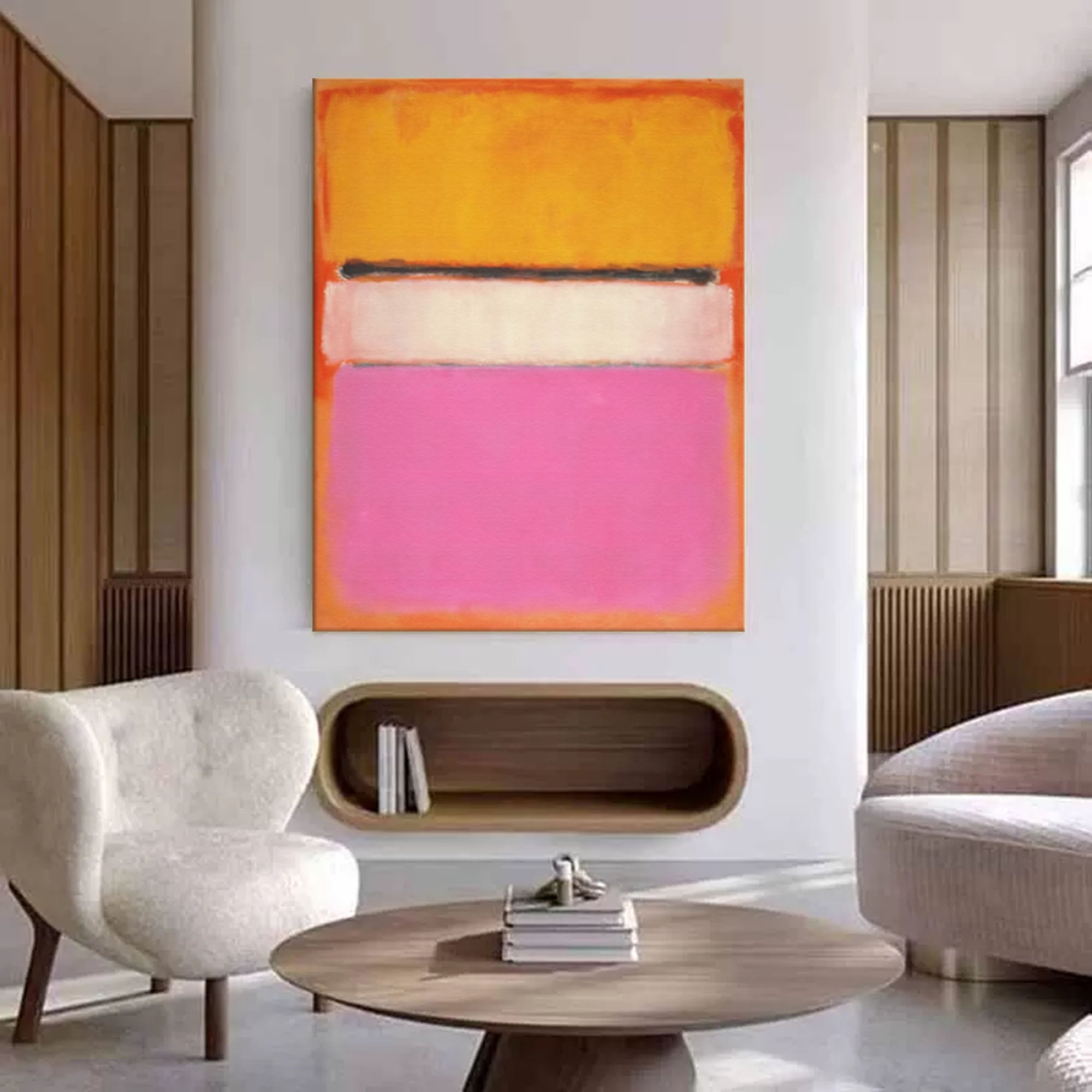 Minimalist Abstract Shapes Wall Art  Modern Color  Minimalist Color painting Living Room