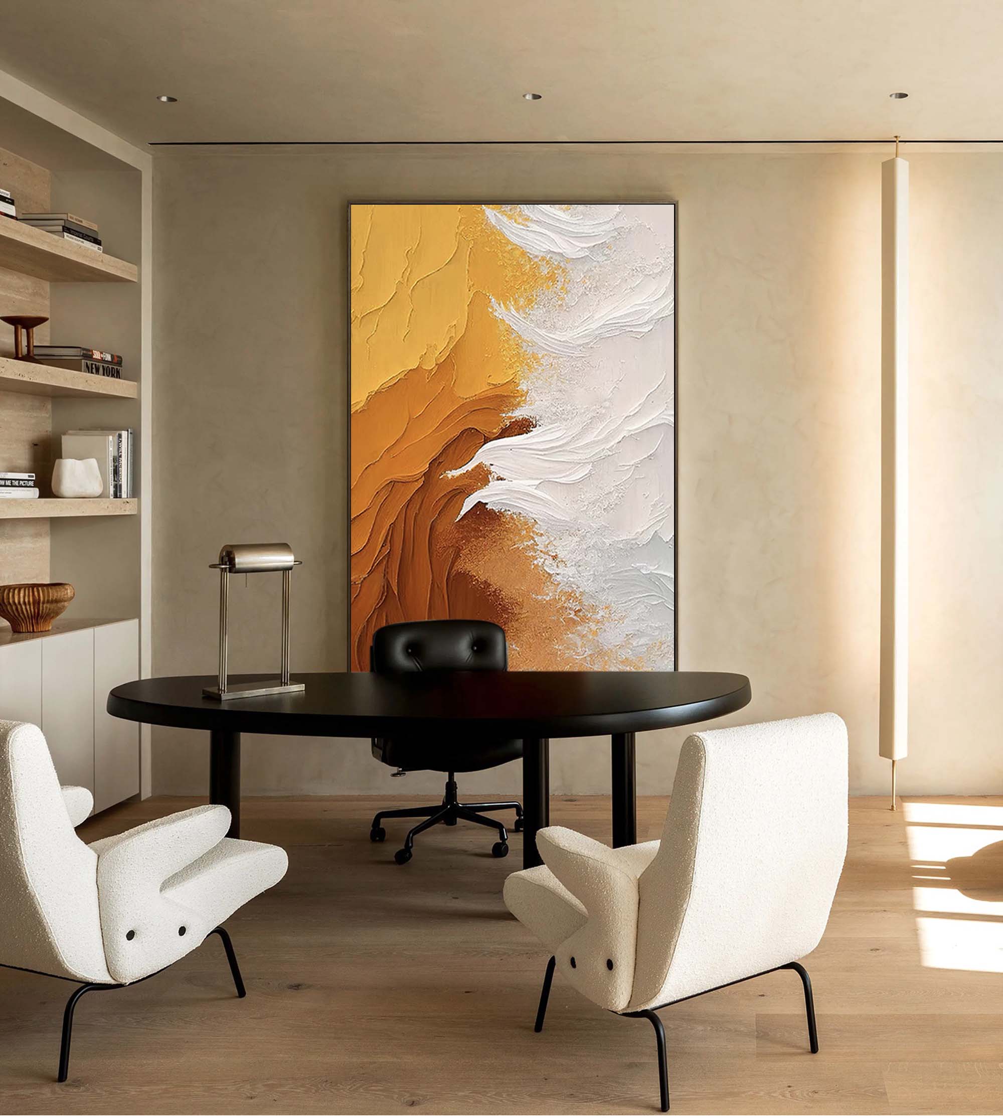 Yellow Modern Texture Oil Painting On Canvas Original Abstract Wall Art Large Texture Oil Painting Home Decor