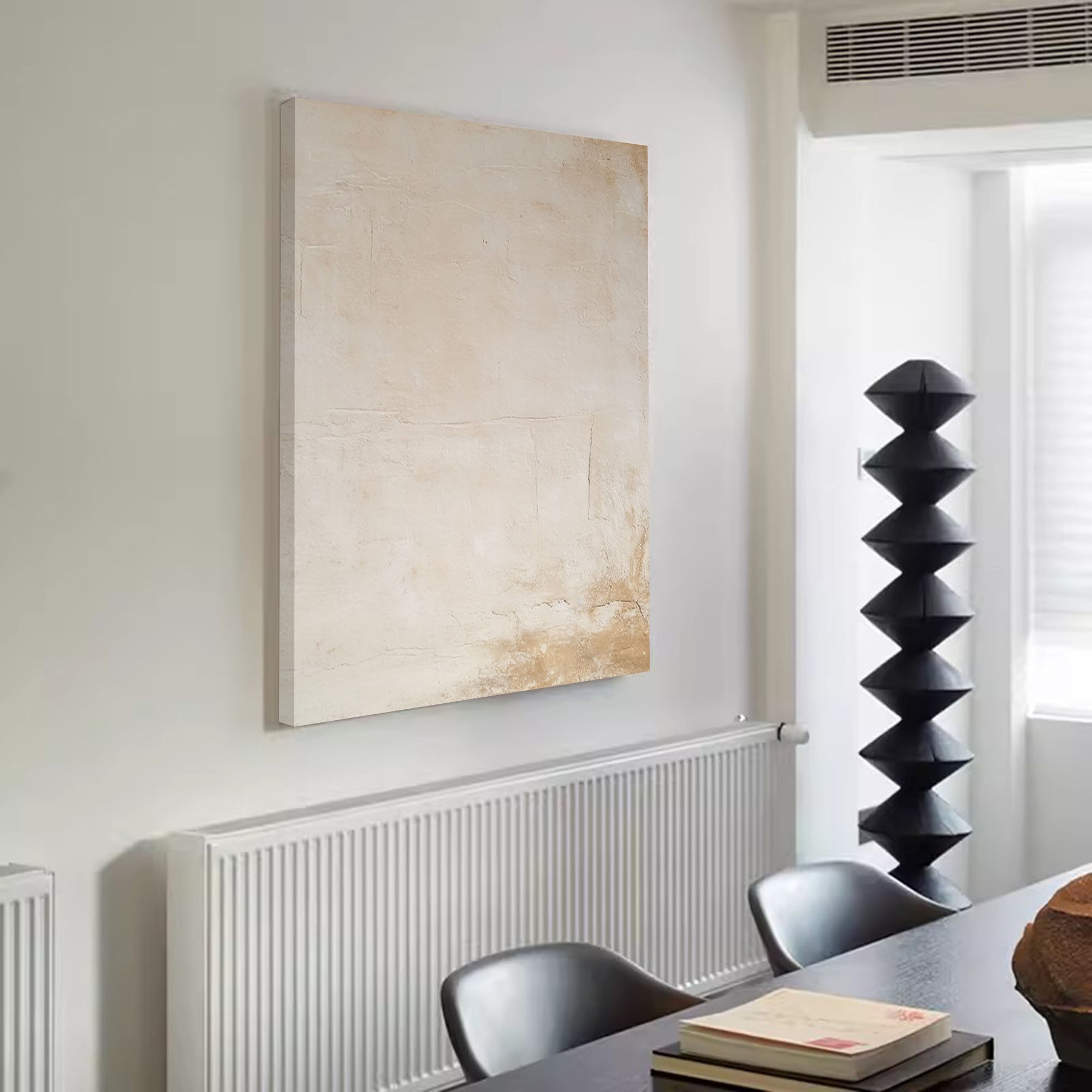 Original Wall Art Texture Beige Minimalist Oil Painting On Canvas Large Abstract acrylic painting For Living Room