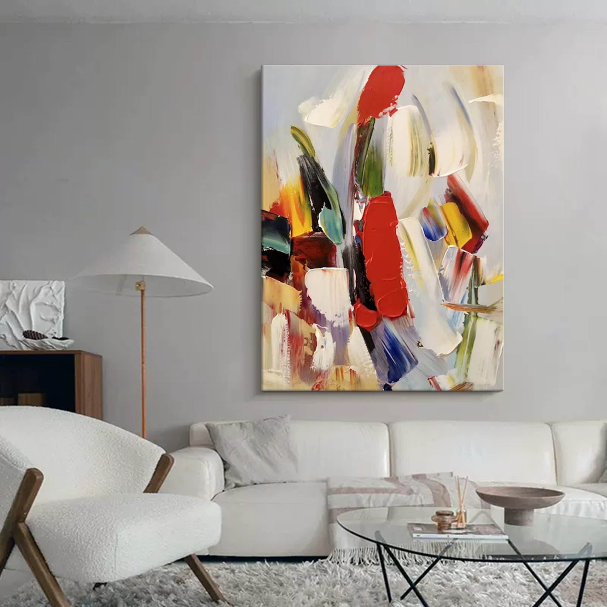 Large Abstract Textured Canvas Oil Painting Modern Acrylic Painting Original Wall Art Home Decor