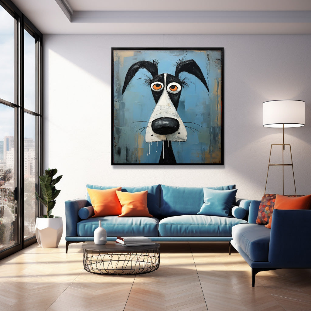 Modern Doberman Pinscher Oil Painting Canvas Original Lovely Dog Wall Art Large Animal Artwork