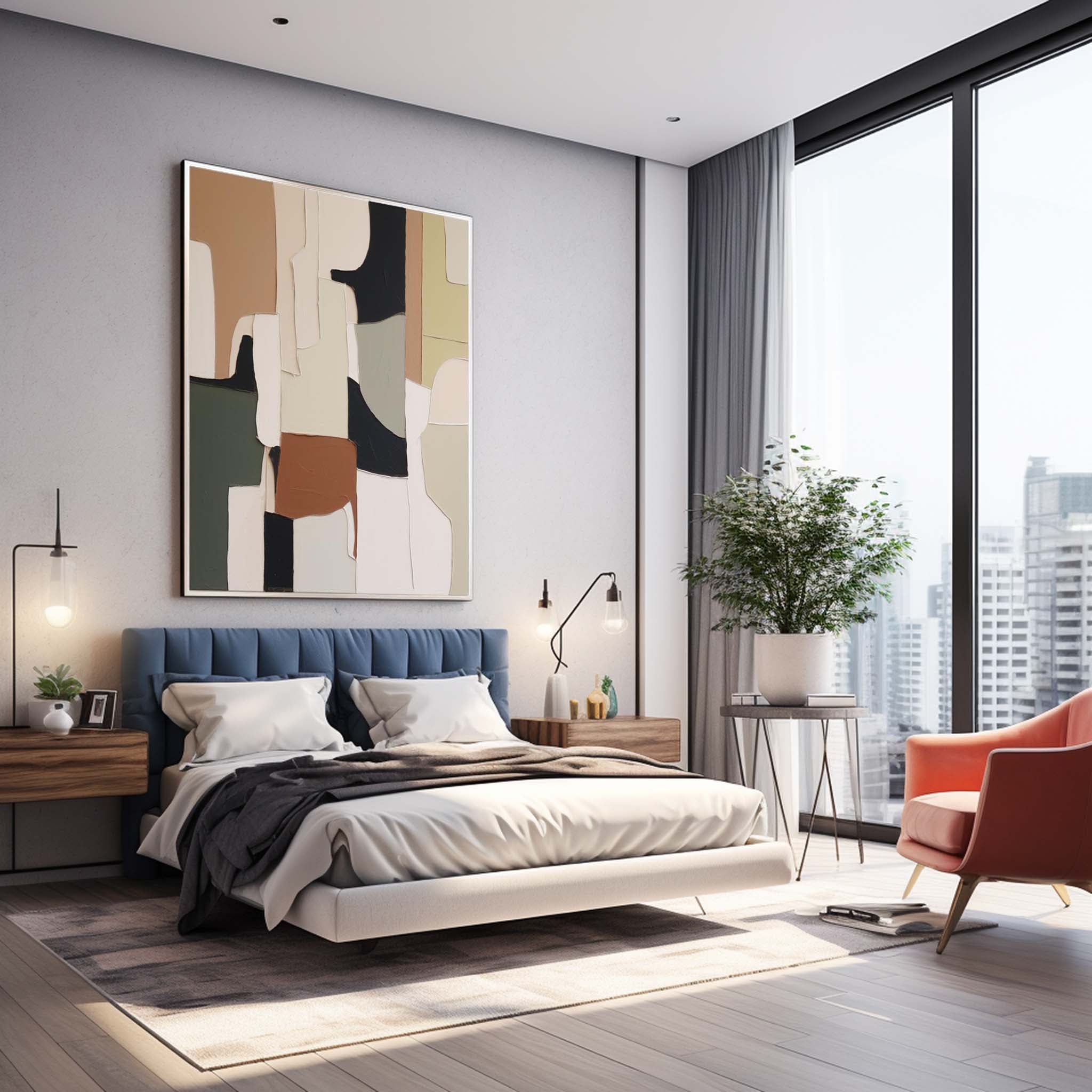 Large Original Abstract Oil Painting On Canvas Colorful Modern Texture Wall Art Home Decor