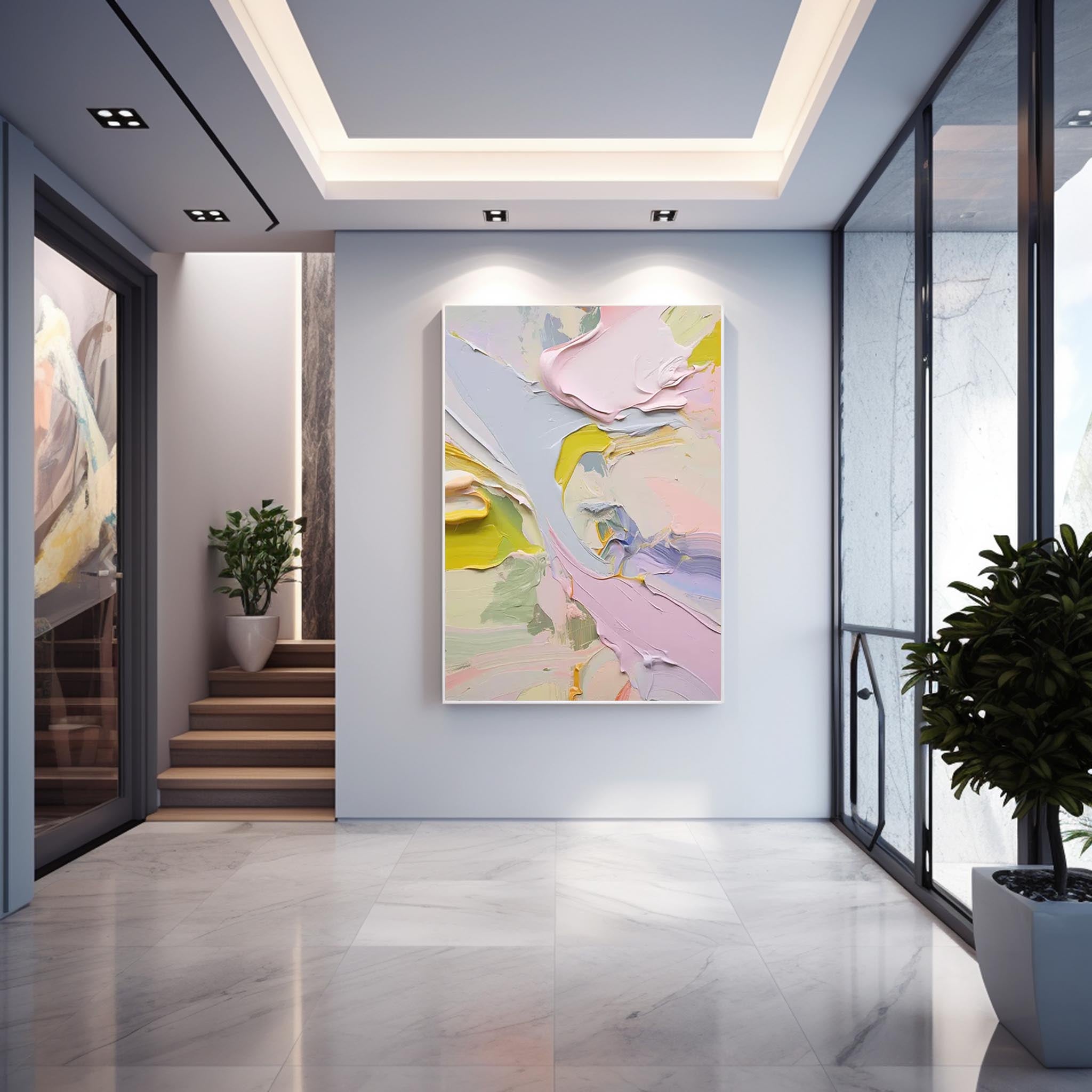 Large Original Painting Colorful Modern Texture Wall Art Bright Abstract Oil Painting On Canvas Home Decor