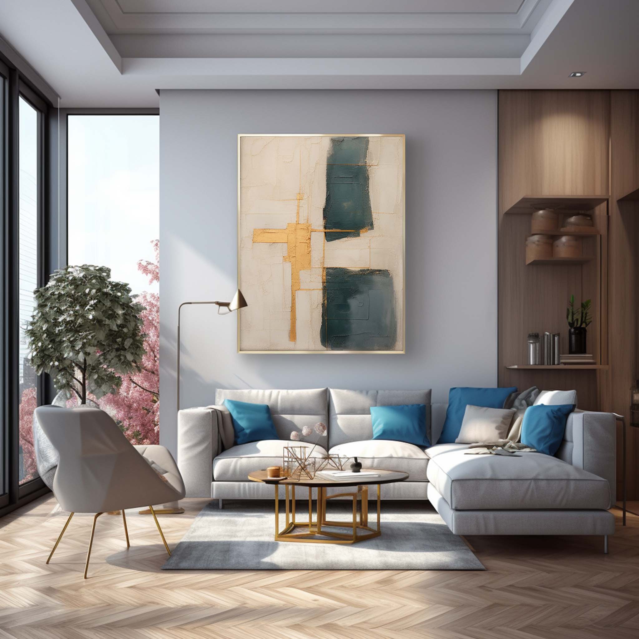 Large Original Abstract Oil Painting On Canvas Modern Texture Wall Art For Living Room