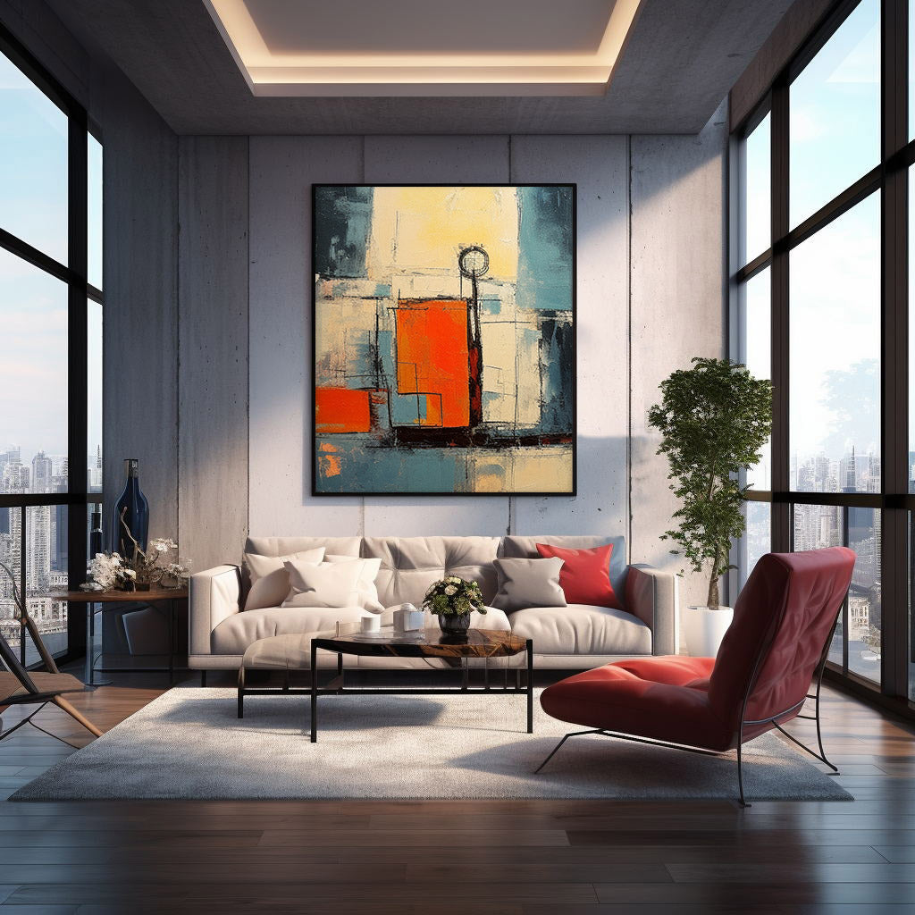 Large Original Painting Color Modern Texture Wall Art Abstract Graffiti Oil Painting On Canvas Home Decor