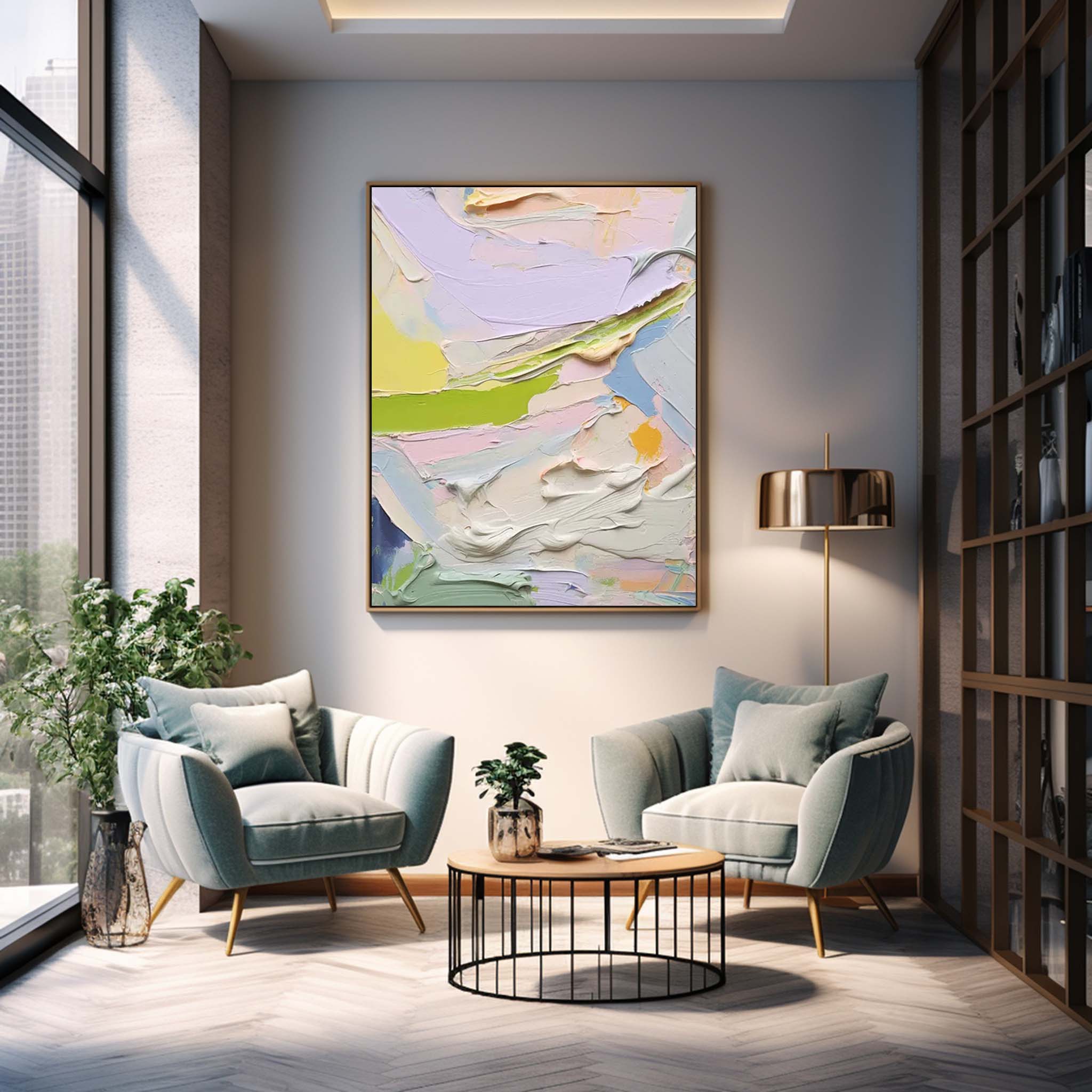 Colorful Modern Texture Wall Art Bright Abstract Oil Painting On Canvas Large Original Painting Home Decor