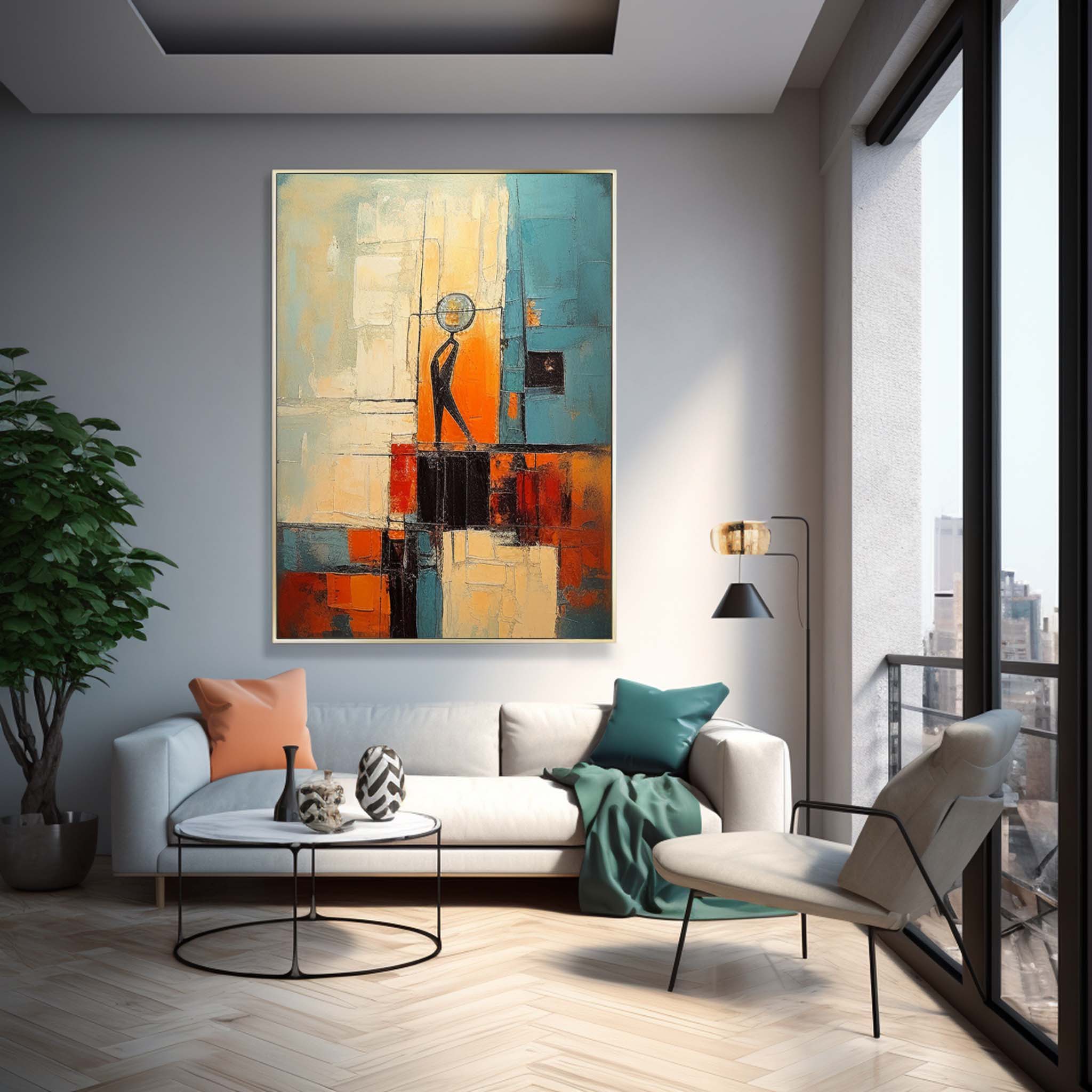 Color Modern Texture Wall Art Large Original Painting Abstract Graffiti Oil Painting On Canvas Home Decor