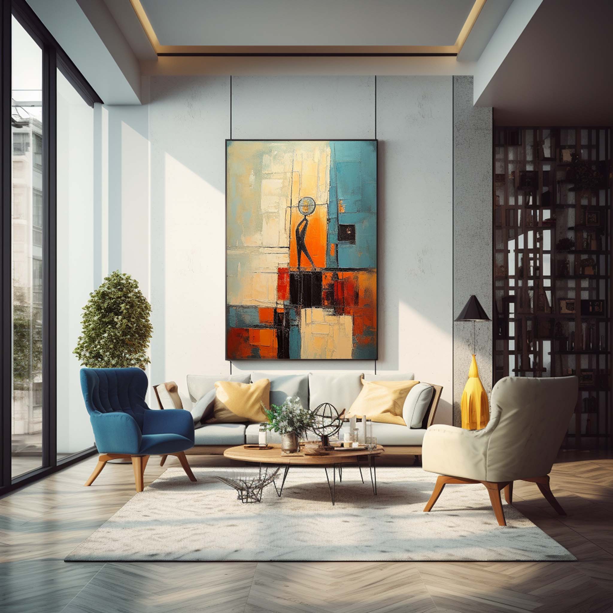 Color Modern Texture Wall Art Large Original Painting Abstract Graffiti Oil Painting On Canvas Home Decor