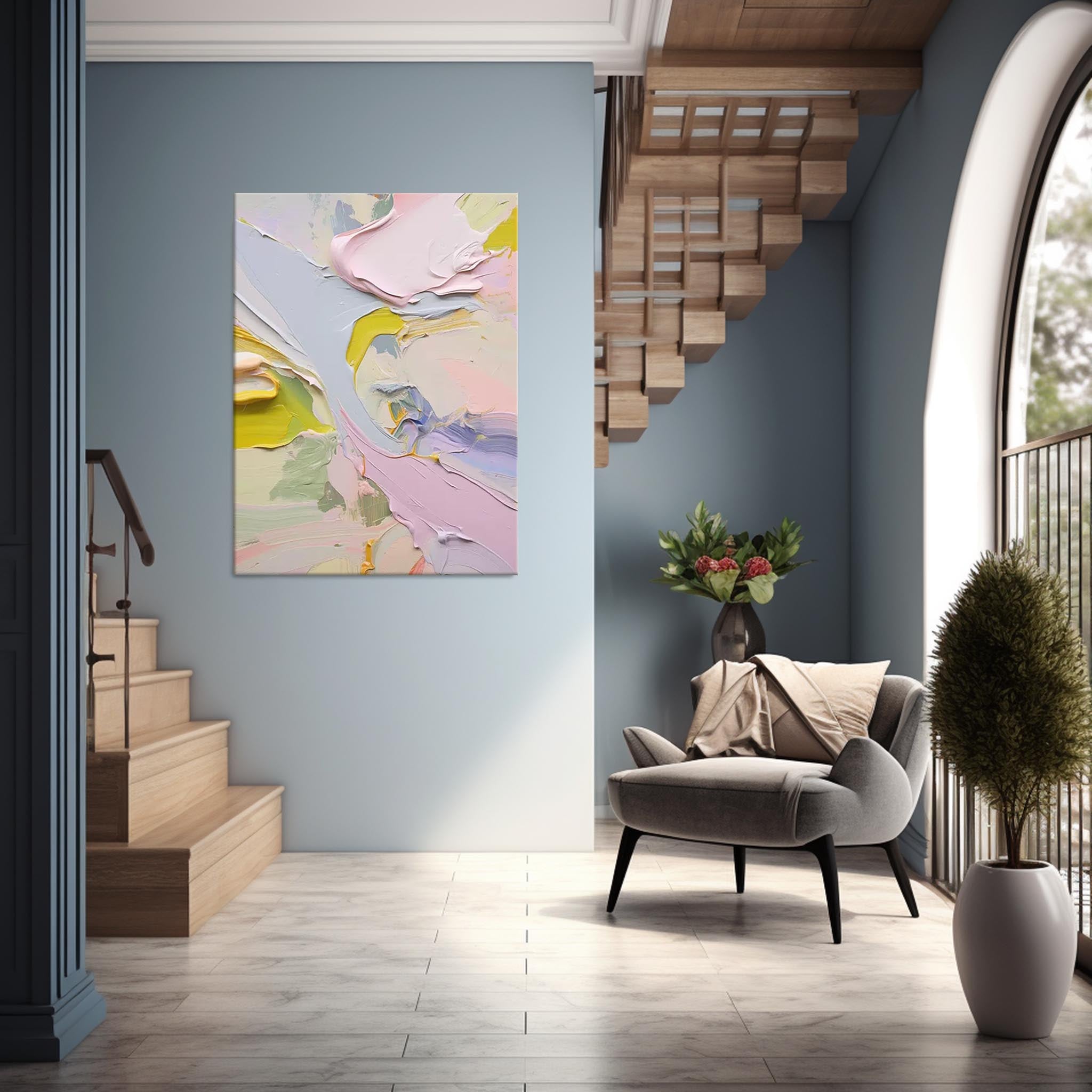 Large Original Painting Colorful Modern Texture Wall Art Bright Abstract Oil Painting On Canvas Home Decor