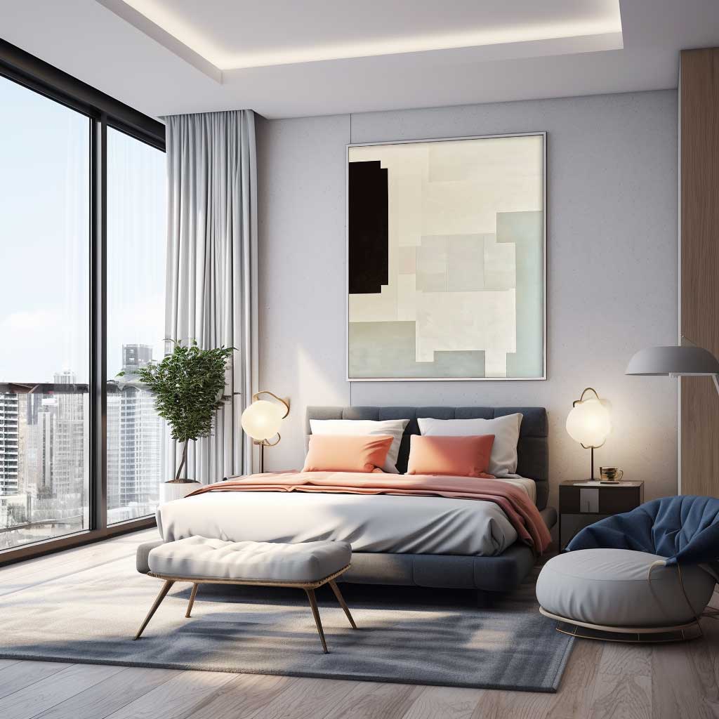 Original Abstract Oil Painting On Canvas Modern Wall Art Large Geometric Acrylic Painting Framed Home Decor