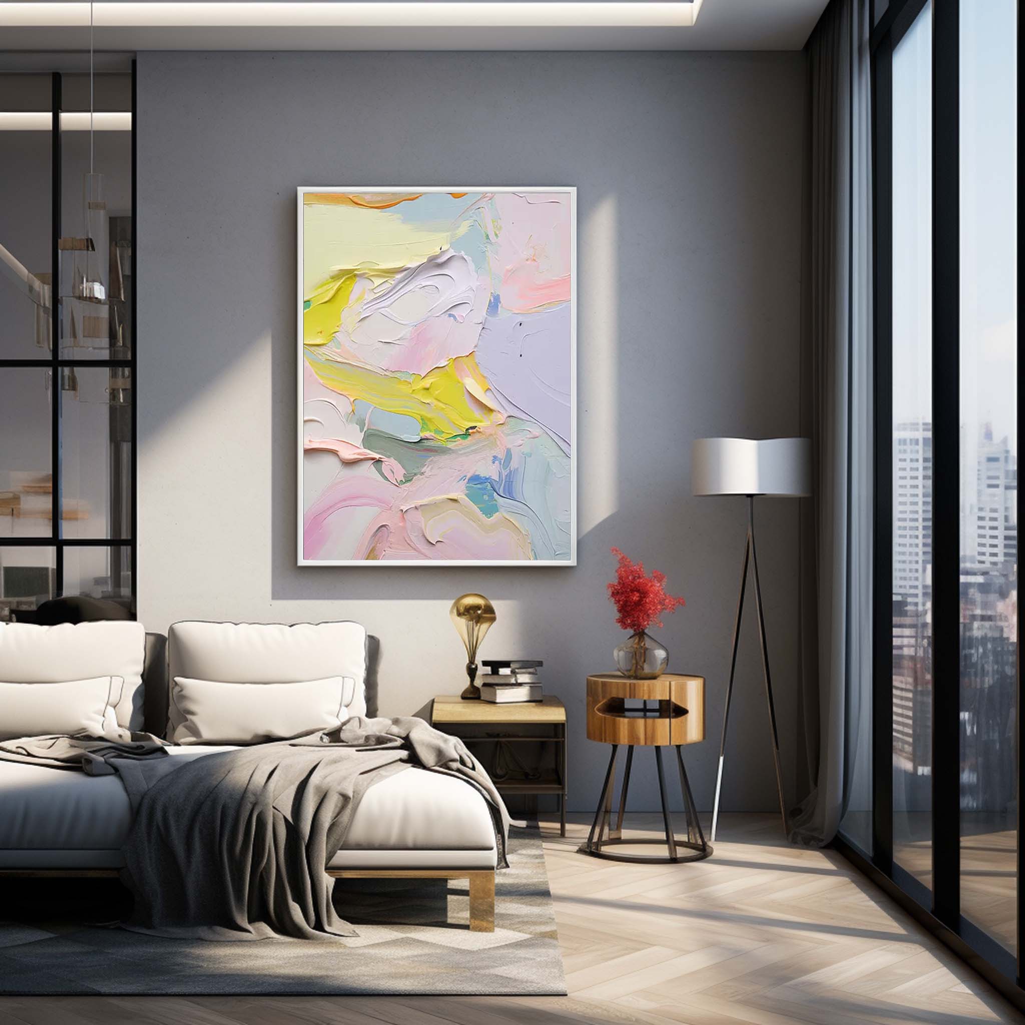 Large Original Painting Colorful Modern Texture Wall Art Bright Abstract Oil Painting On Canvas Home Decor