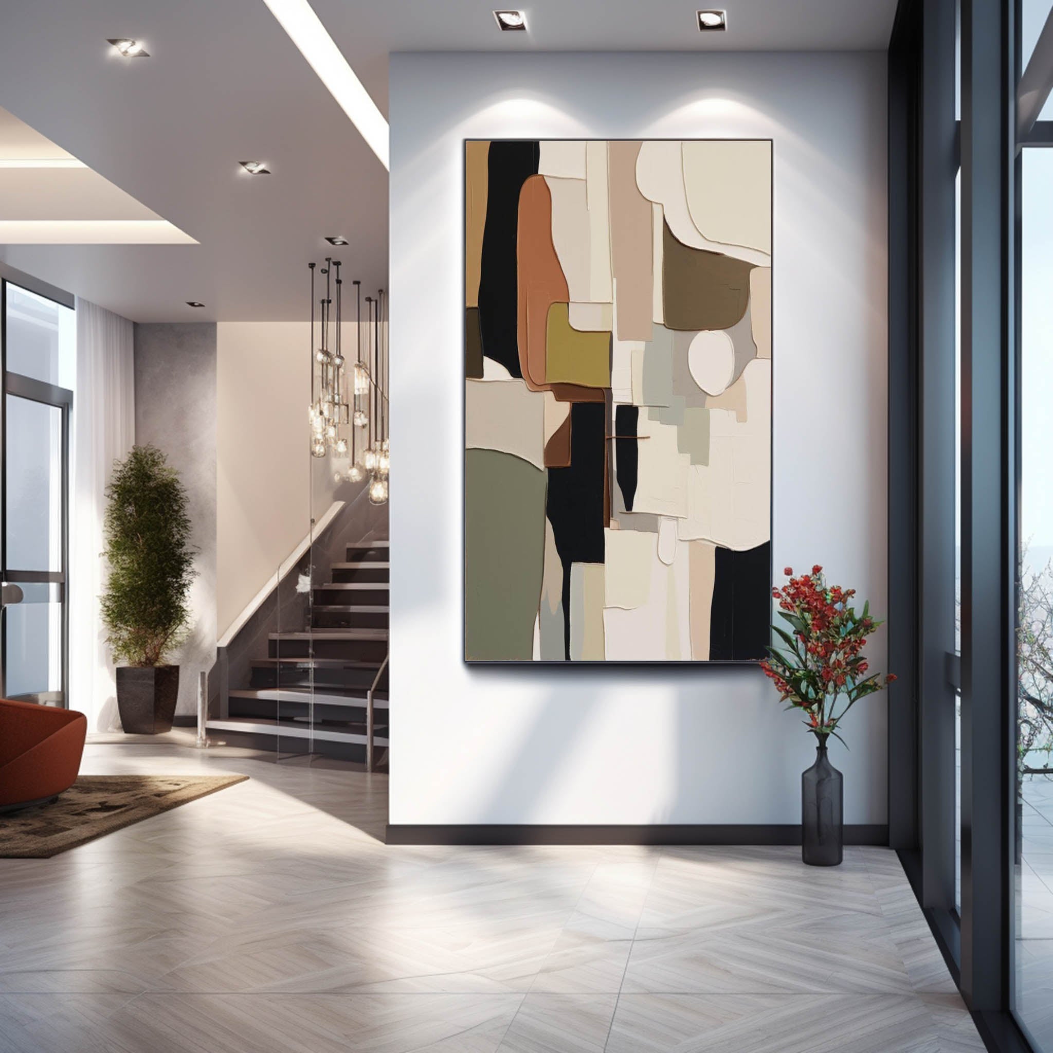 Large Original Abstract Oil Painting On Canvas Colorful Modern Texture Wall Art Home Decor