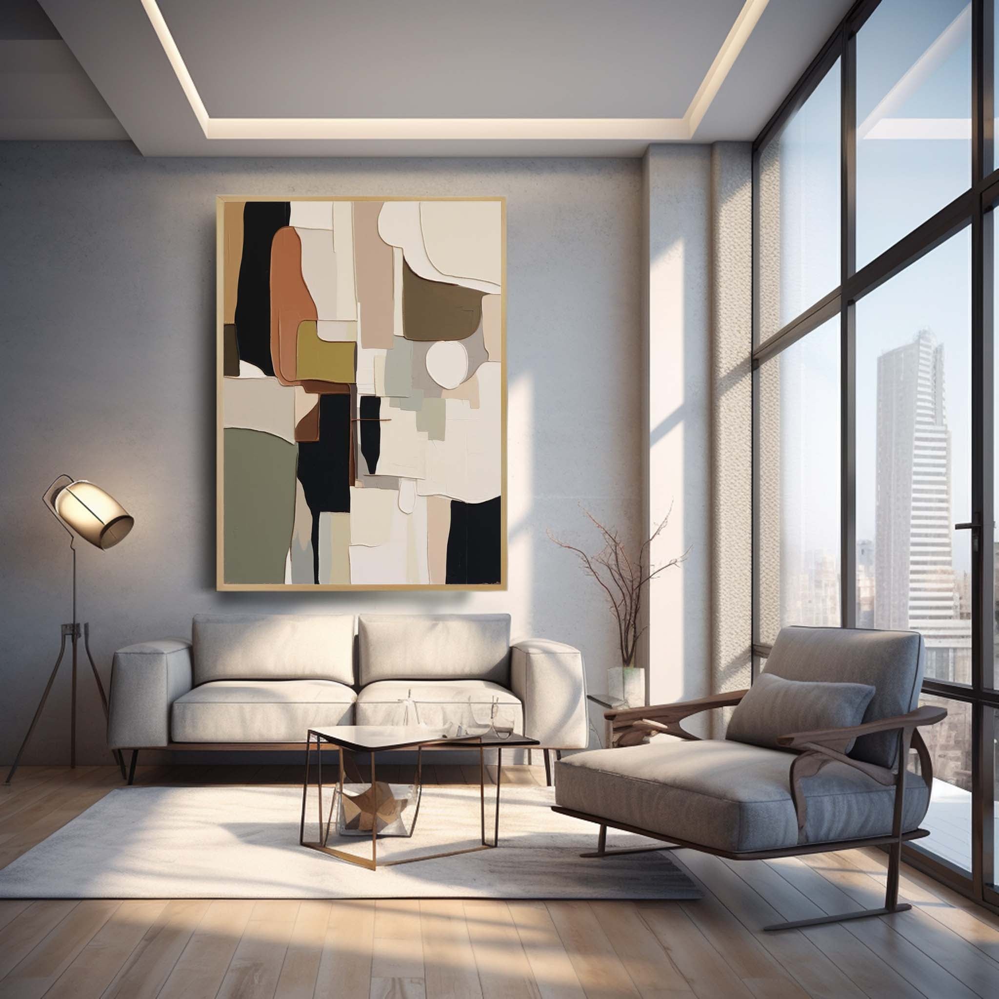 Large Original Abstract Oil Painting On Canvas Colorful Modern Texture Wall Art Home Decor