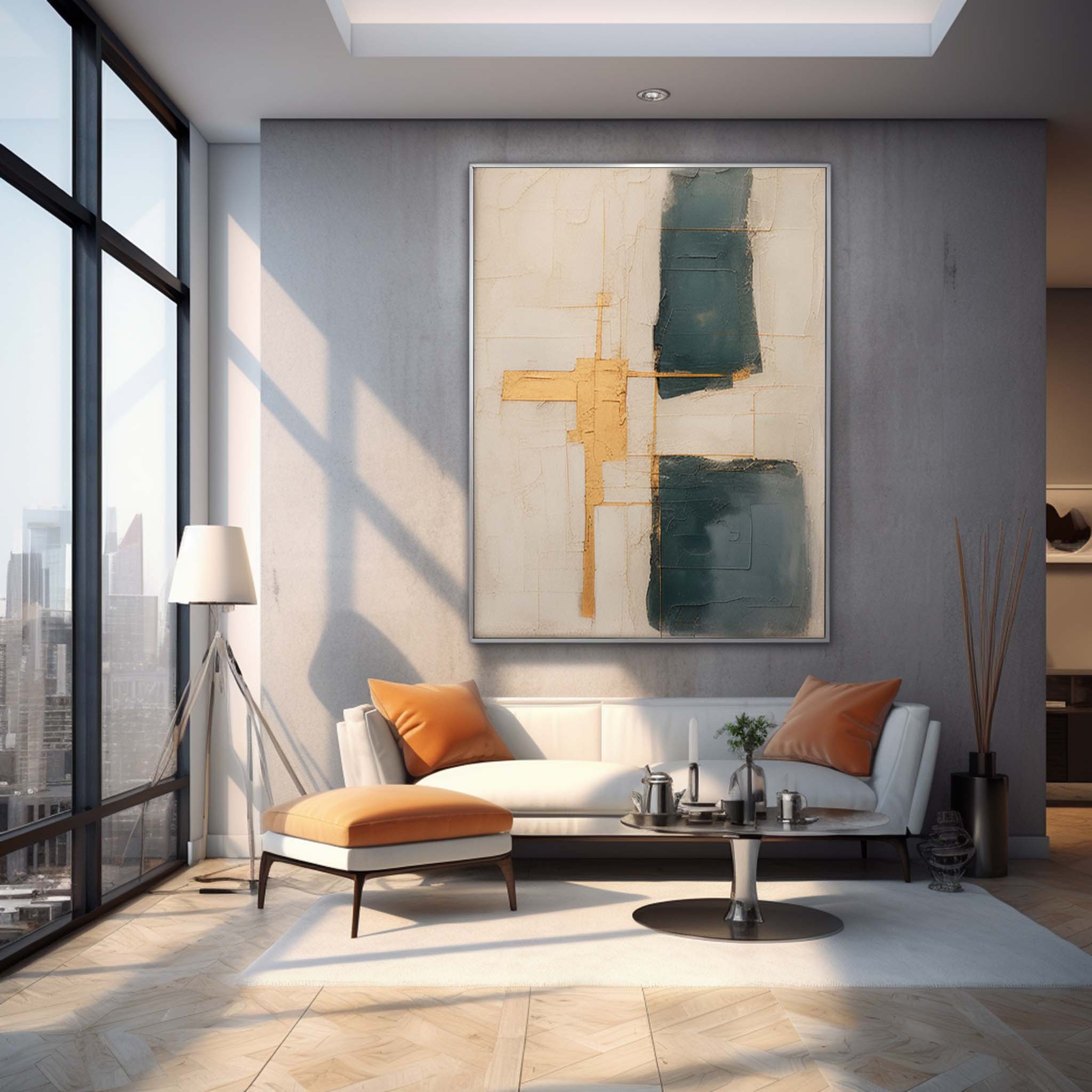 Large Original Abstract Oil Painting On Canvas Modern Texture Wall Art For Living Room