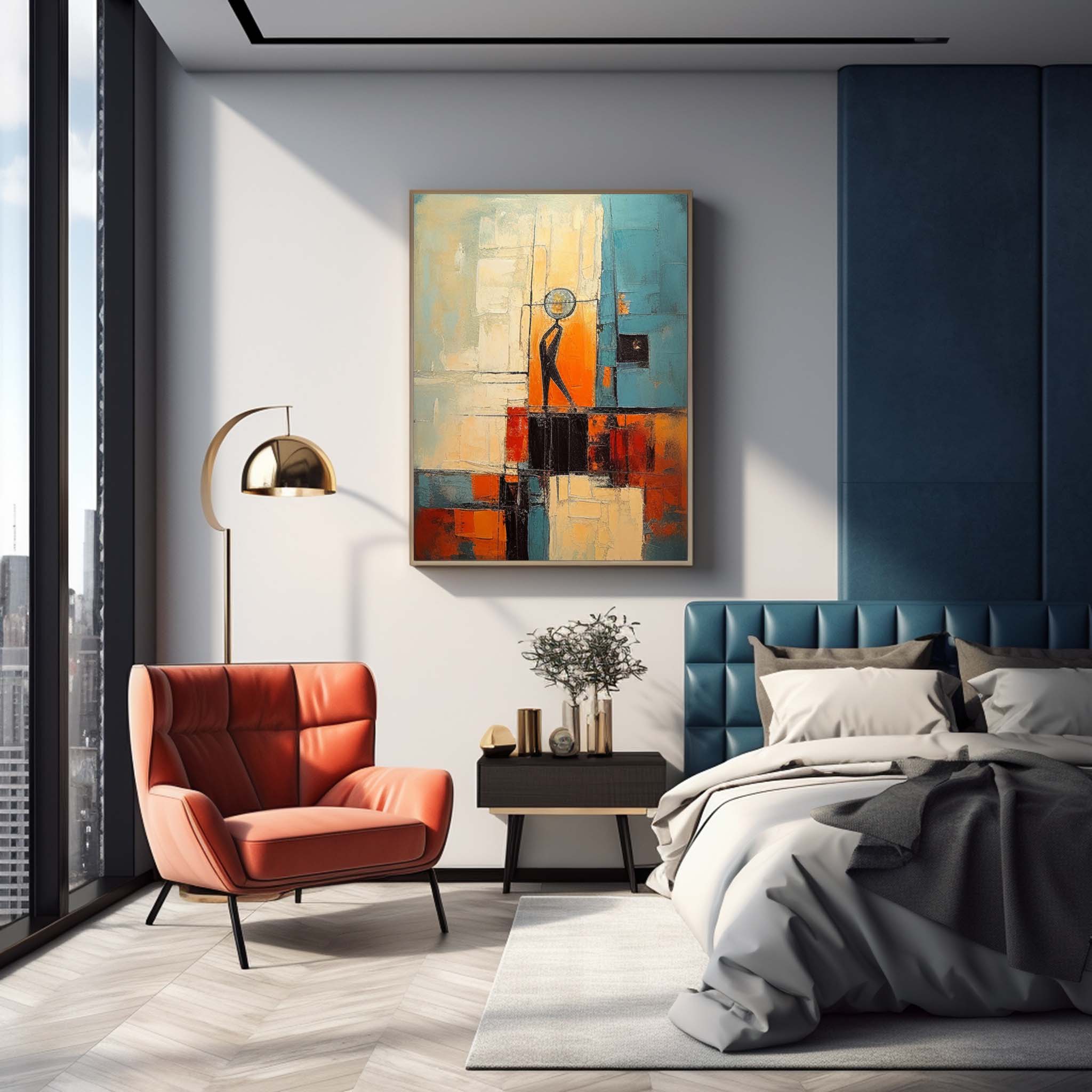 Color Modern Texture Wall Art Large Original Painting Abstract Graffiti Oil Painting On Canvas Home Decor