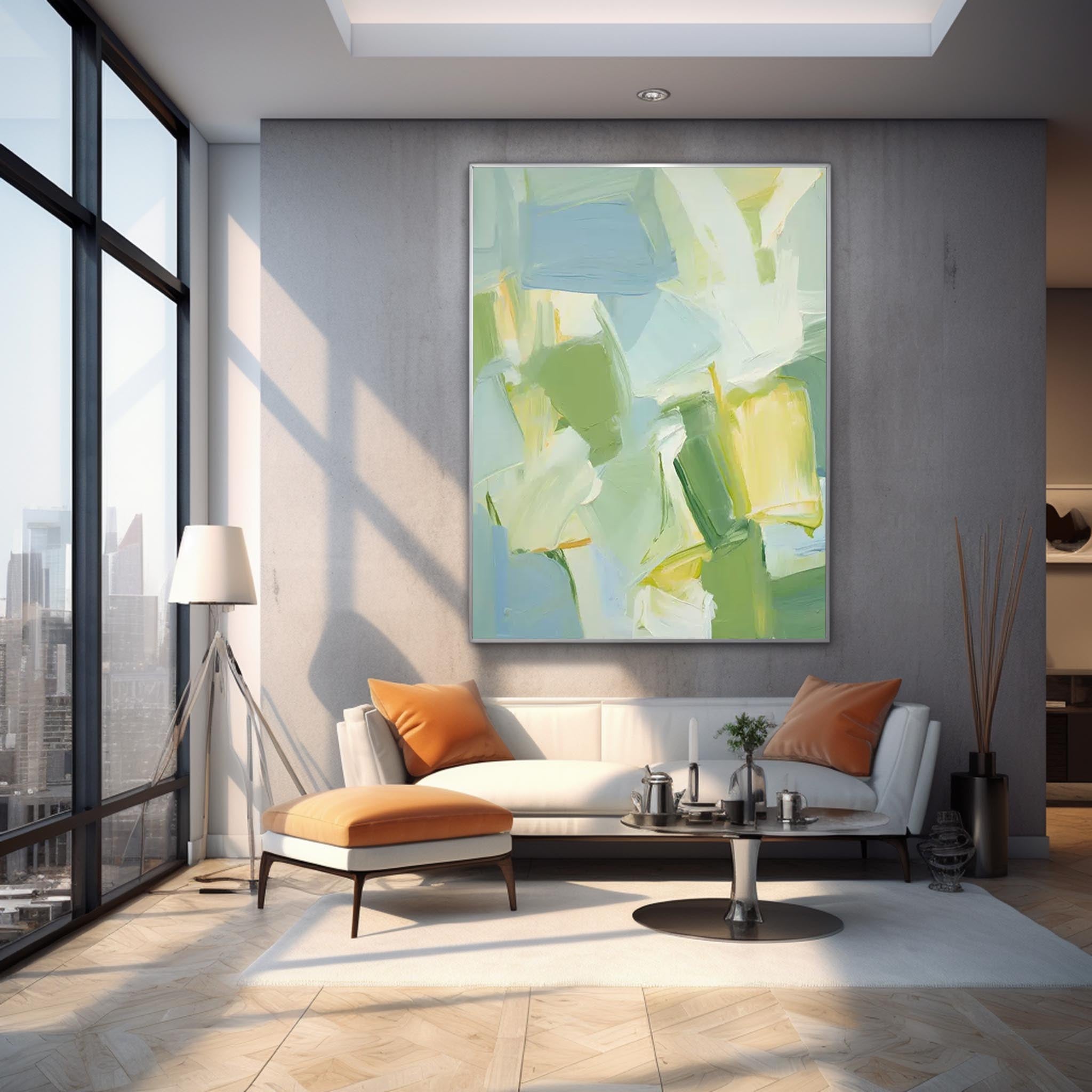 Modern Texture Wall Art Bright Abstract Oil Painting On Canvas Large Original Painting Home Decor