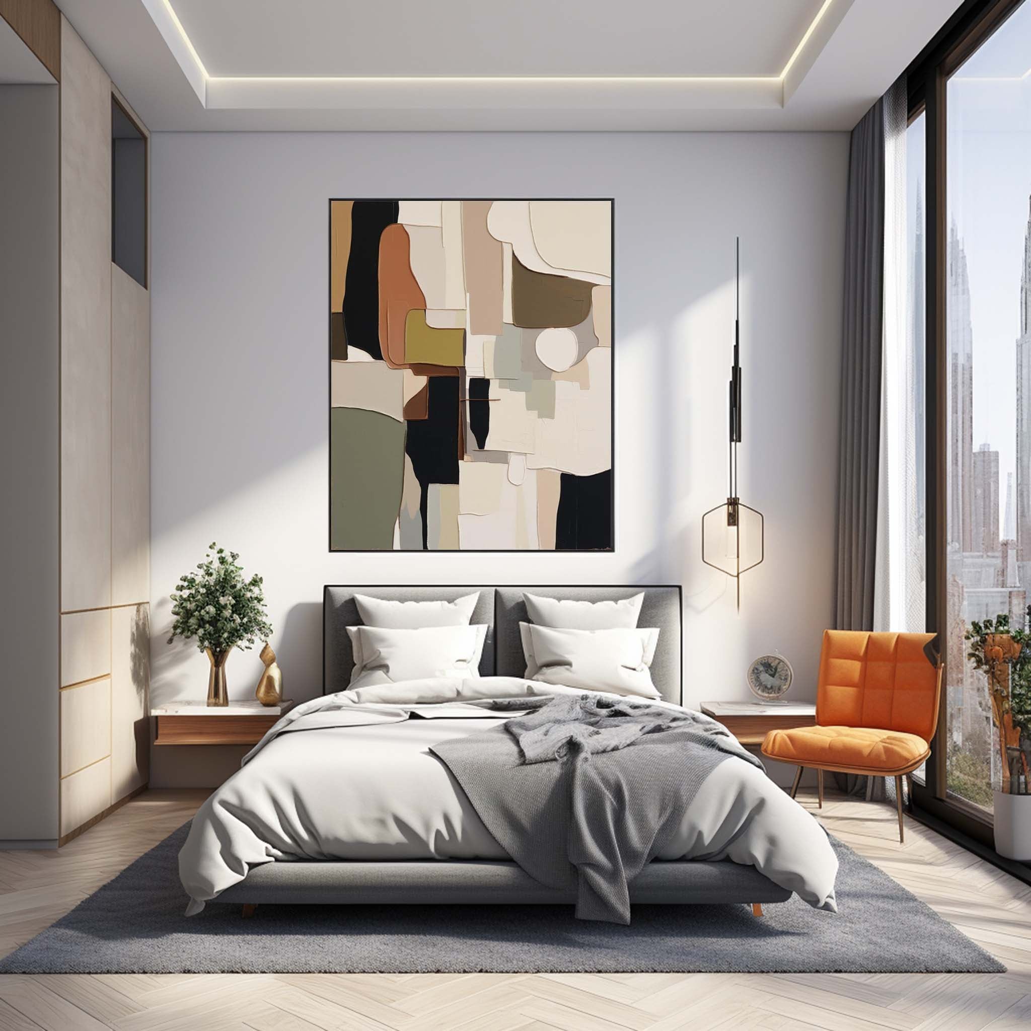 Large Original Abstract Oil Painting On Canvas Colorful Modern Texture Wall Art Home Decor