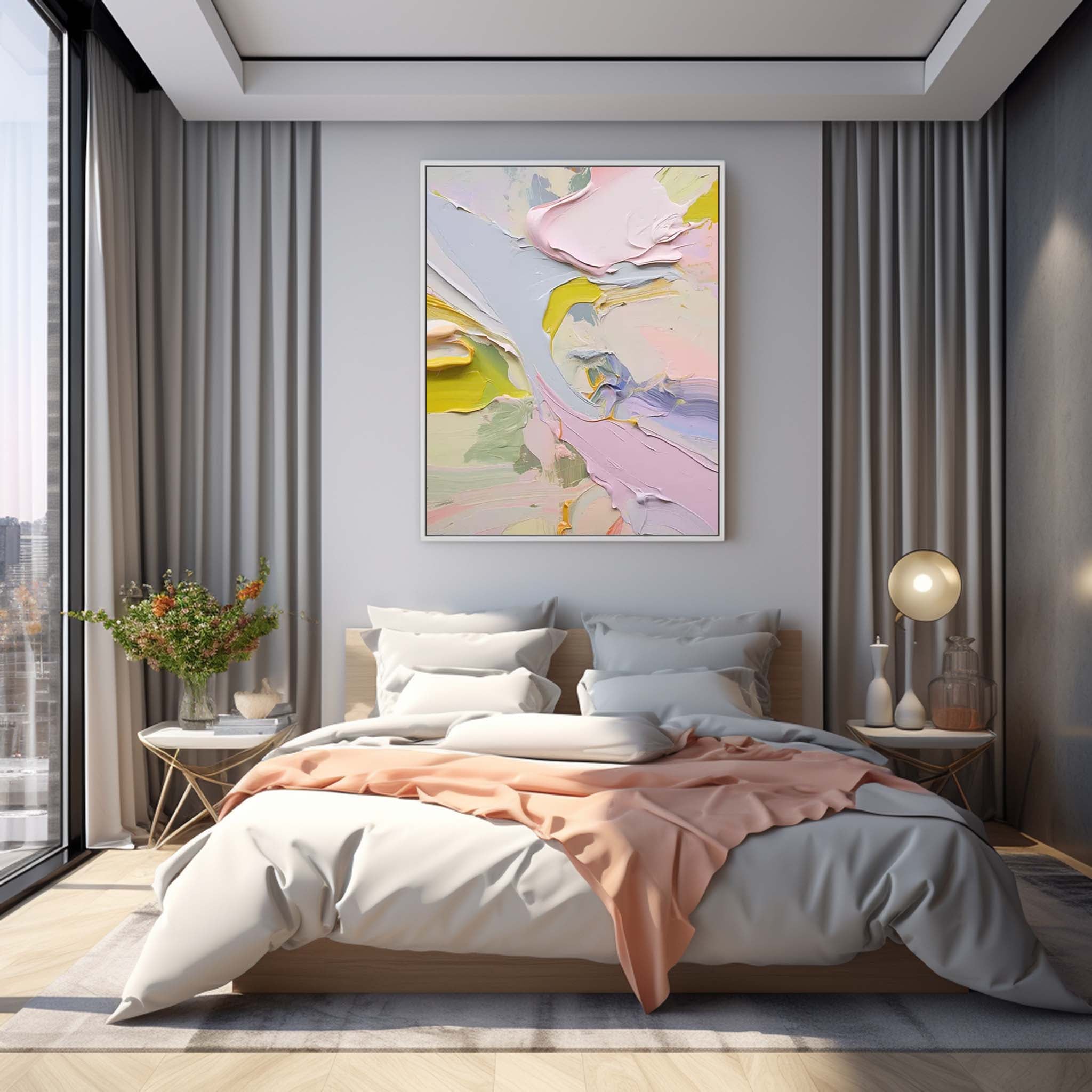 Large Original Painting Colorful Modern Texture Wall Art Bright Abstract Oil Painting On Canvas Home Decor