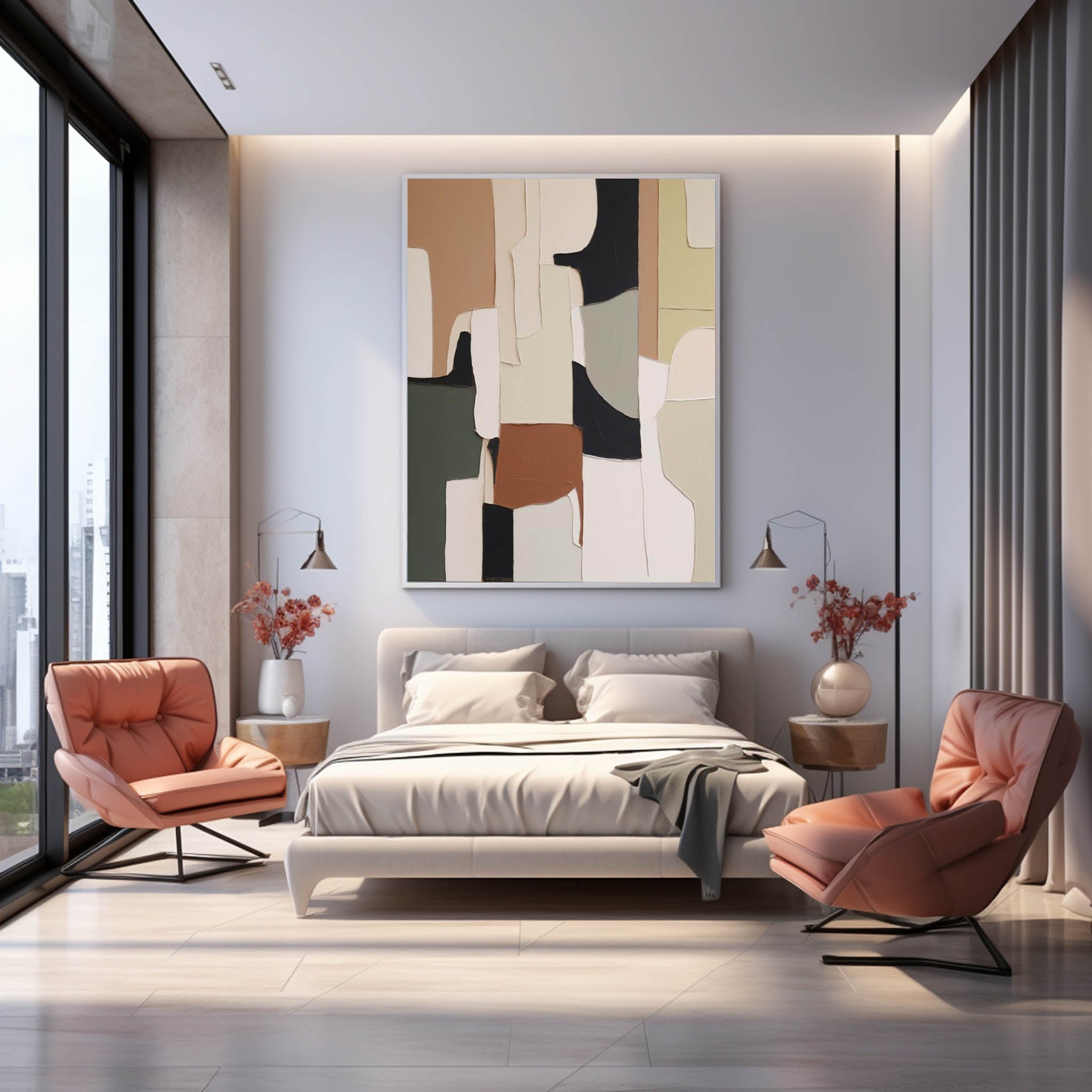 Large Original Abstract Oil Painting On Canvas Colorful Modern Texture Wall Art Home Decor