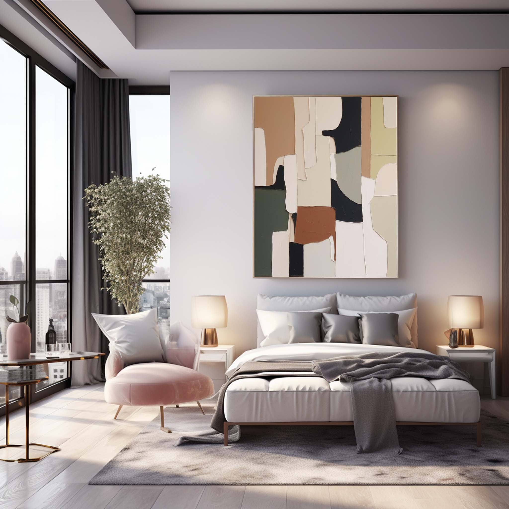 Large Original Abstract Oil Painting On Canvas Colorful Modern Texture Wall Art Home Decor