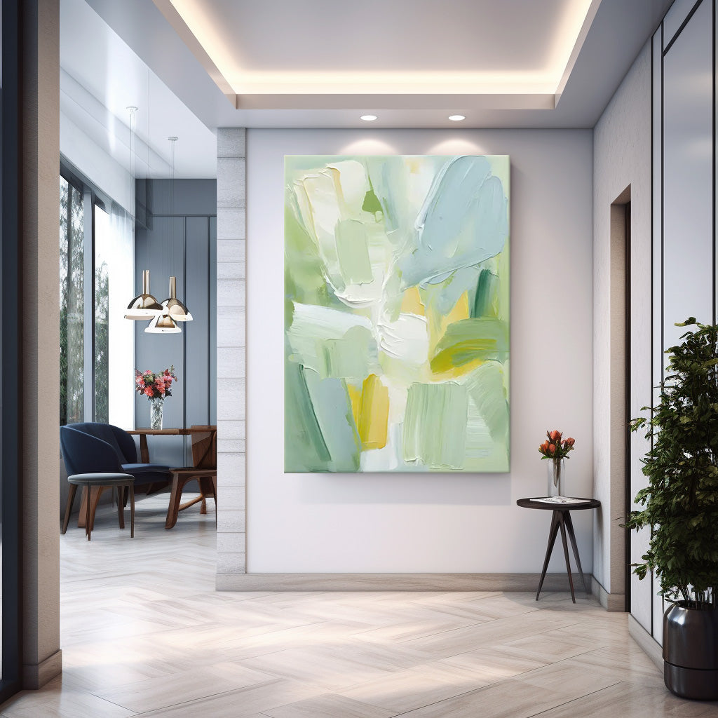 Modern Texture Wall Art Bright Abstract Oil Painting On Canvas Large Original Painting For Living Room